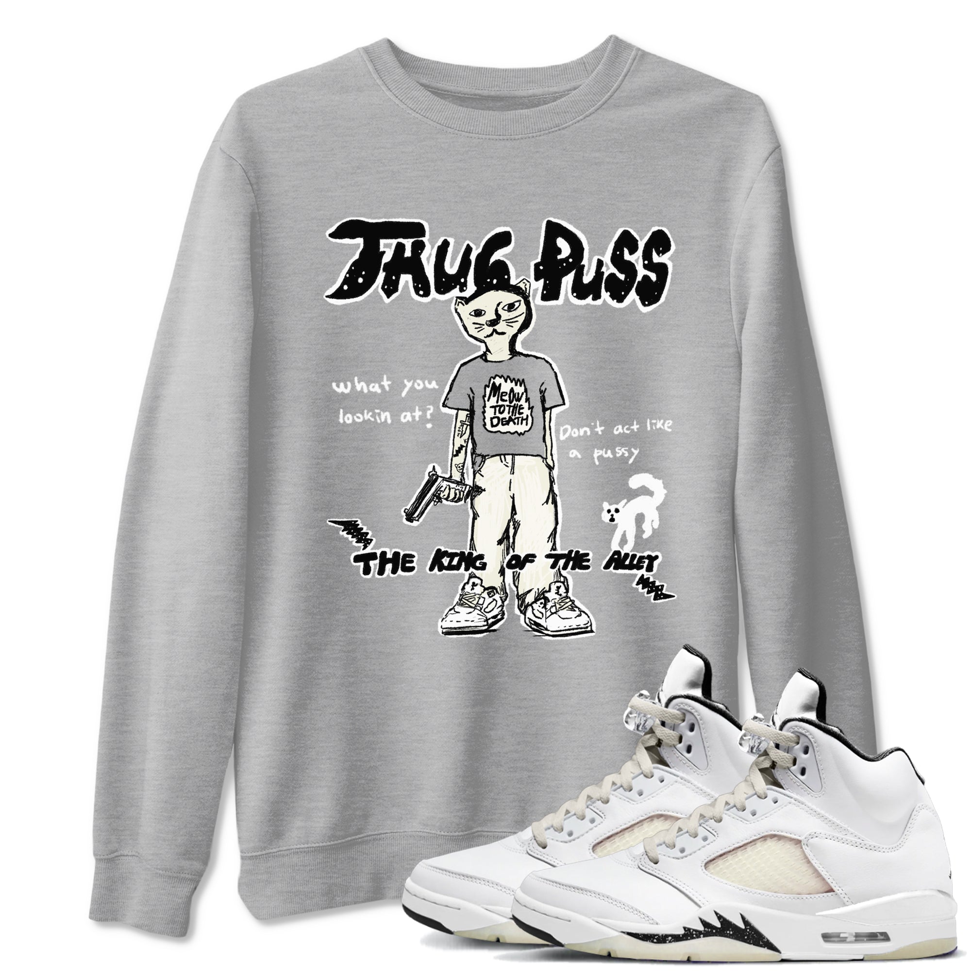 Thug Puss snkmatch Tees - Air Jordan 5 Sail