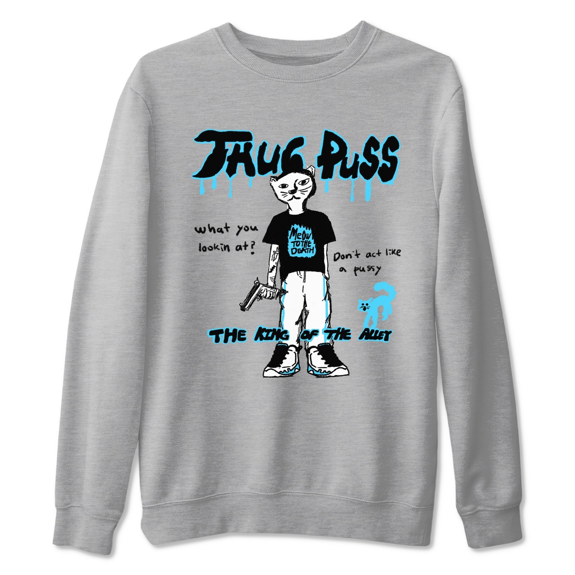 Thug Puss snkmatch Tees - Air Jordan 9 Powder Blue