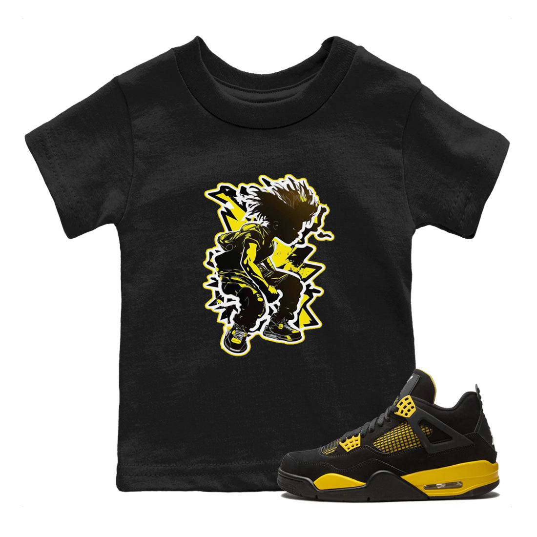 Thunder boy Kids Tops - Air Jordan 4 Thunder