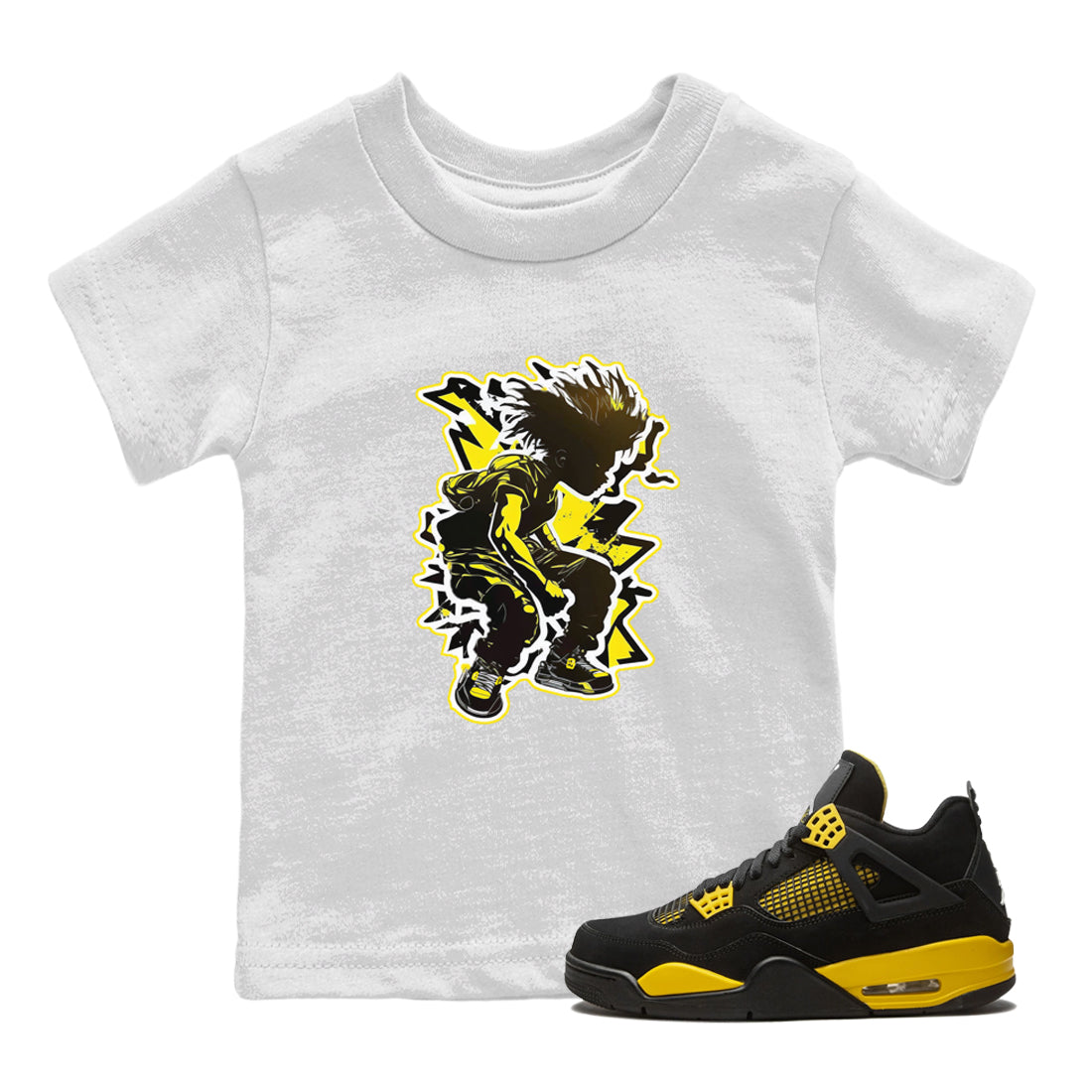Thunder boy Kids Tops - Air Jordan 4 Thunder
