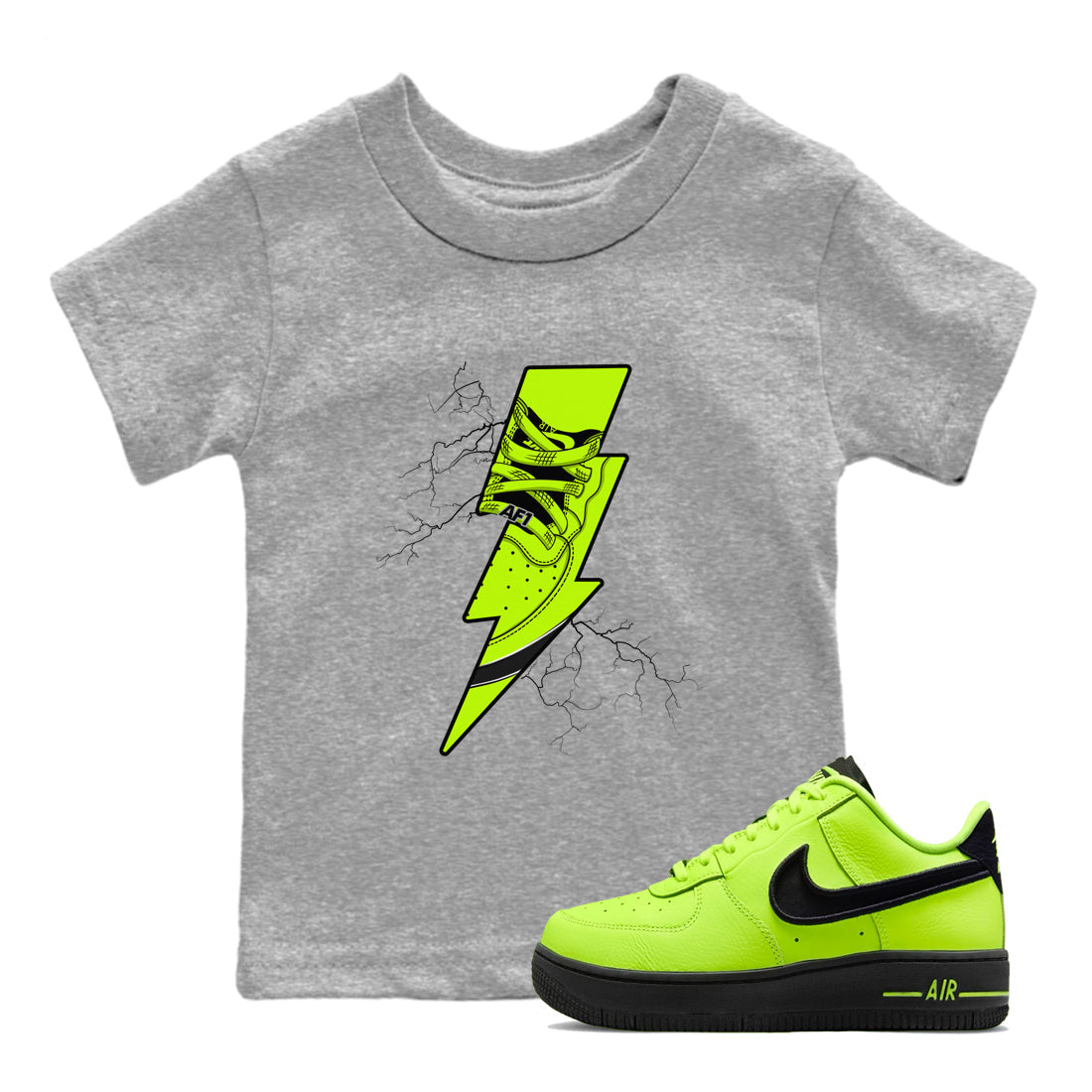 Thunder Kick snkmatch Tees Kids - Air Force 1 Volt