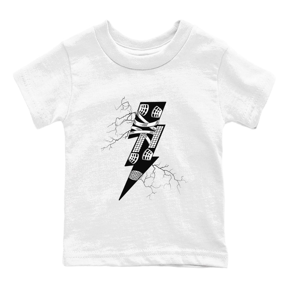 Thunder Kick snkmatch Tees Kids - Air Jordan 4 White Thunder