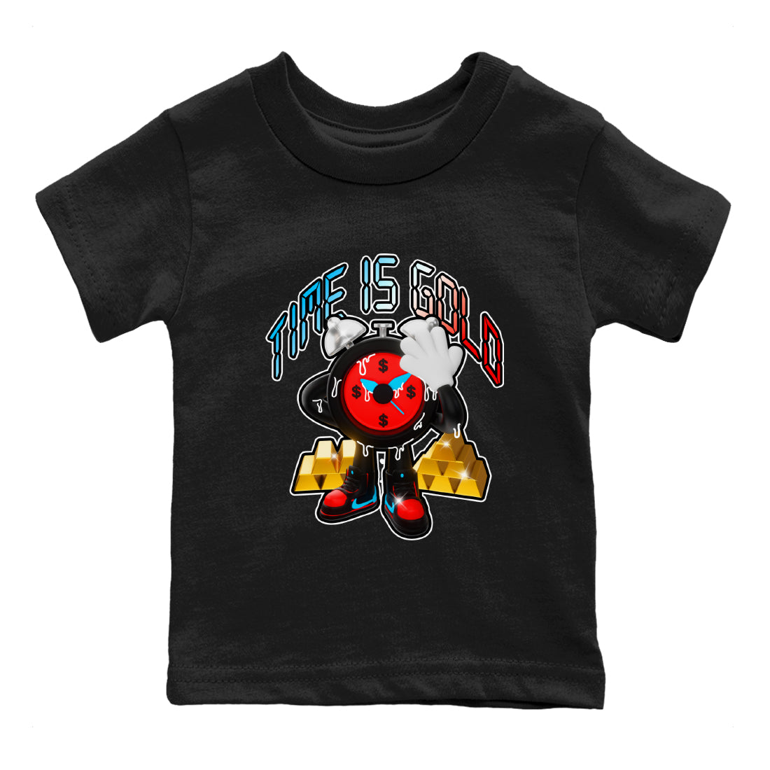 Time Is Gold snkmatch Tee Kids - Air Jordan 1 UNC to Chicago