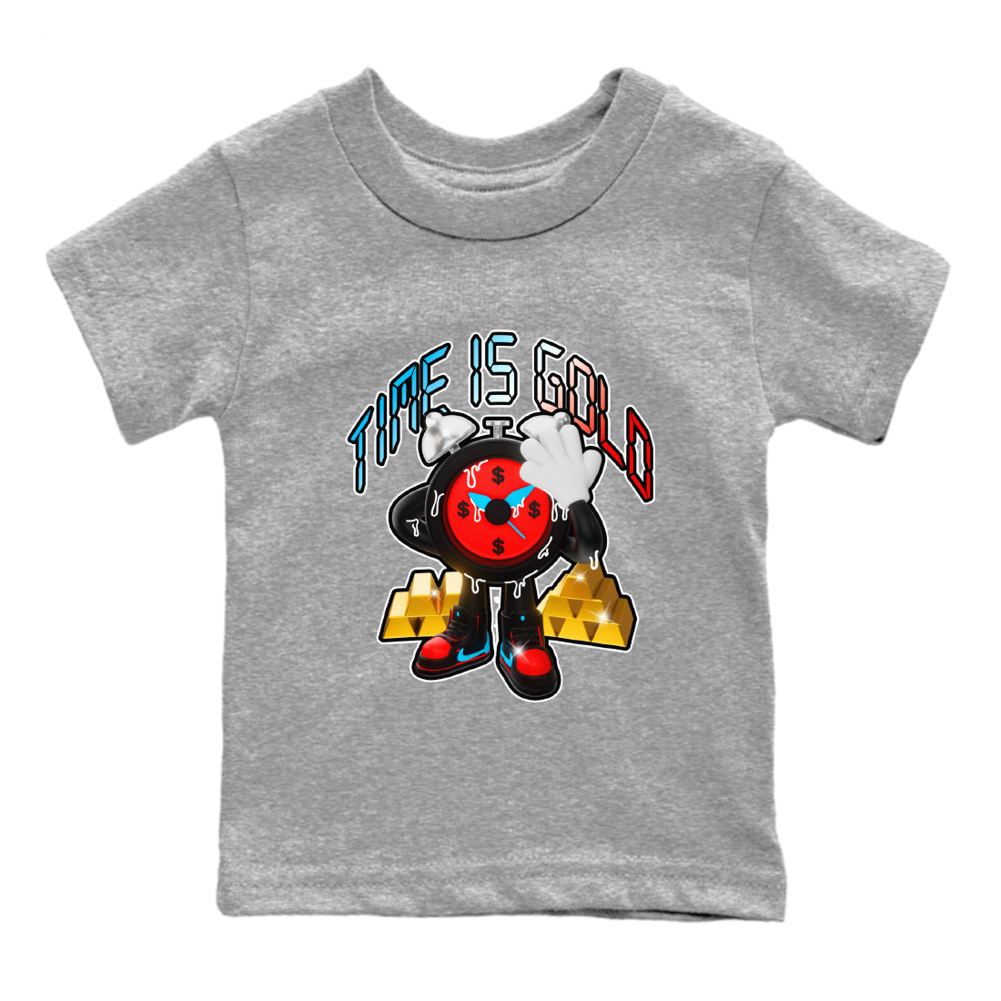 Time Is Gold snkmatch Tee Kids - Air Jordan 1 UNC to Chicago