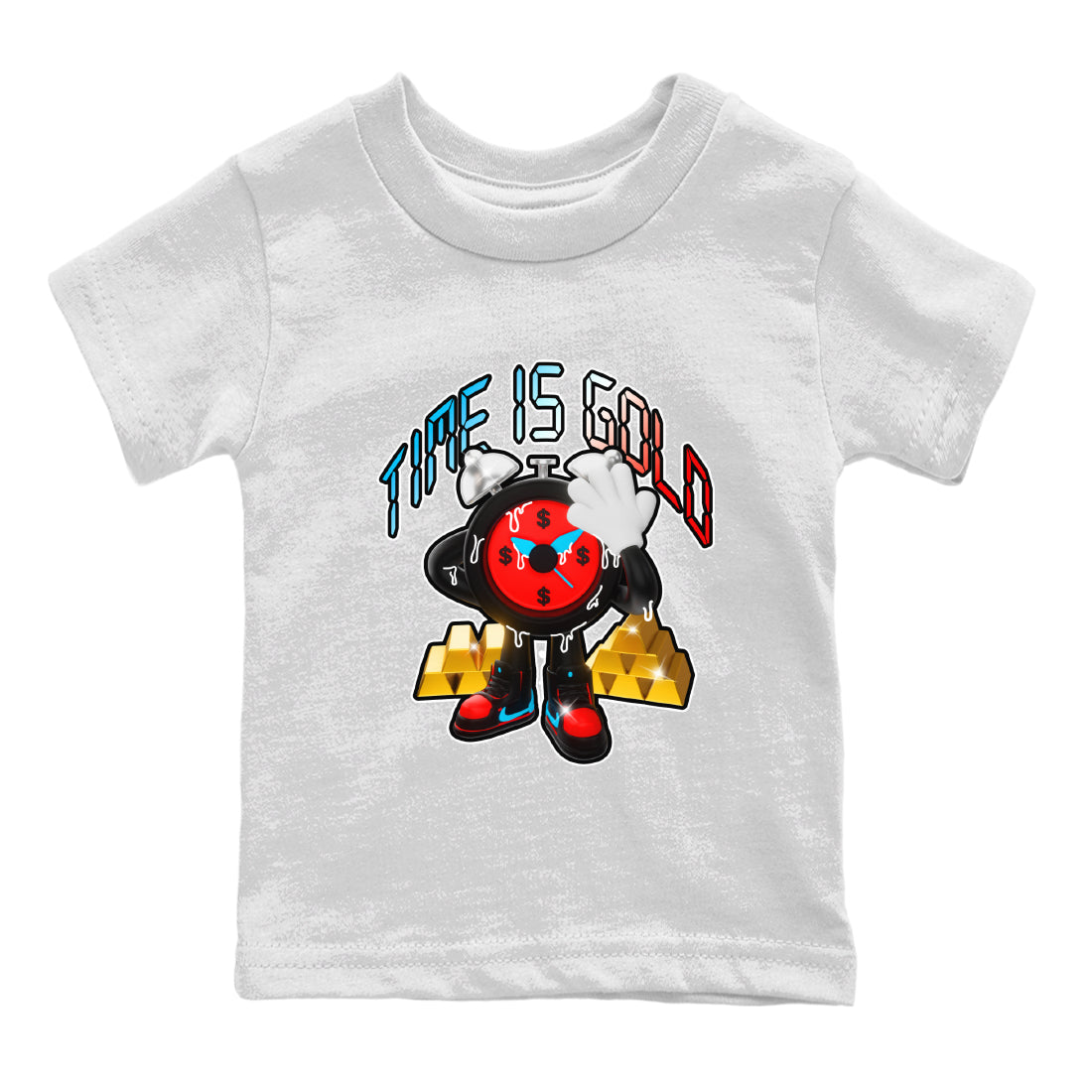 Time Is Gold snkmatch Tee Kids - Air Jordan 1 UNC to Chicago
