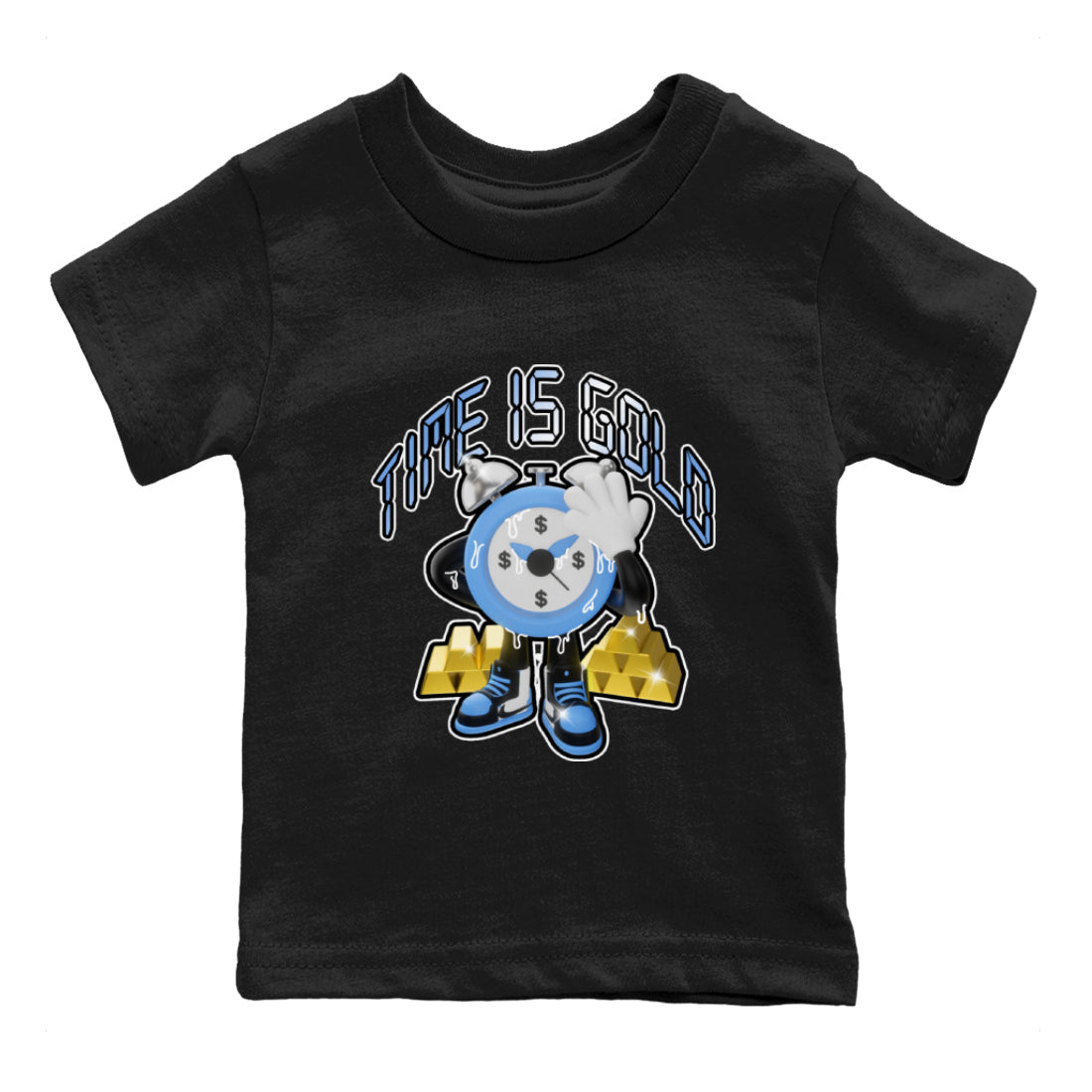 Time Is Gold snkmatch Tee Kids - Air Jordan 1 UNC Toe