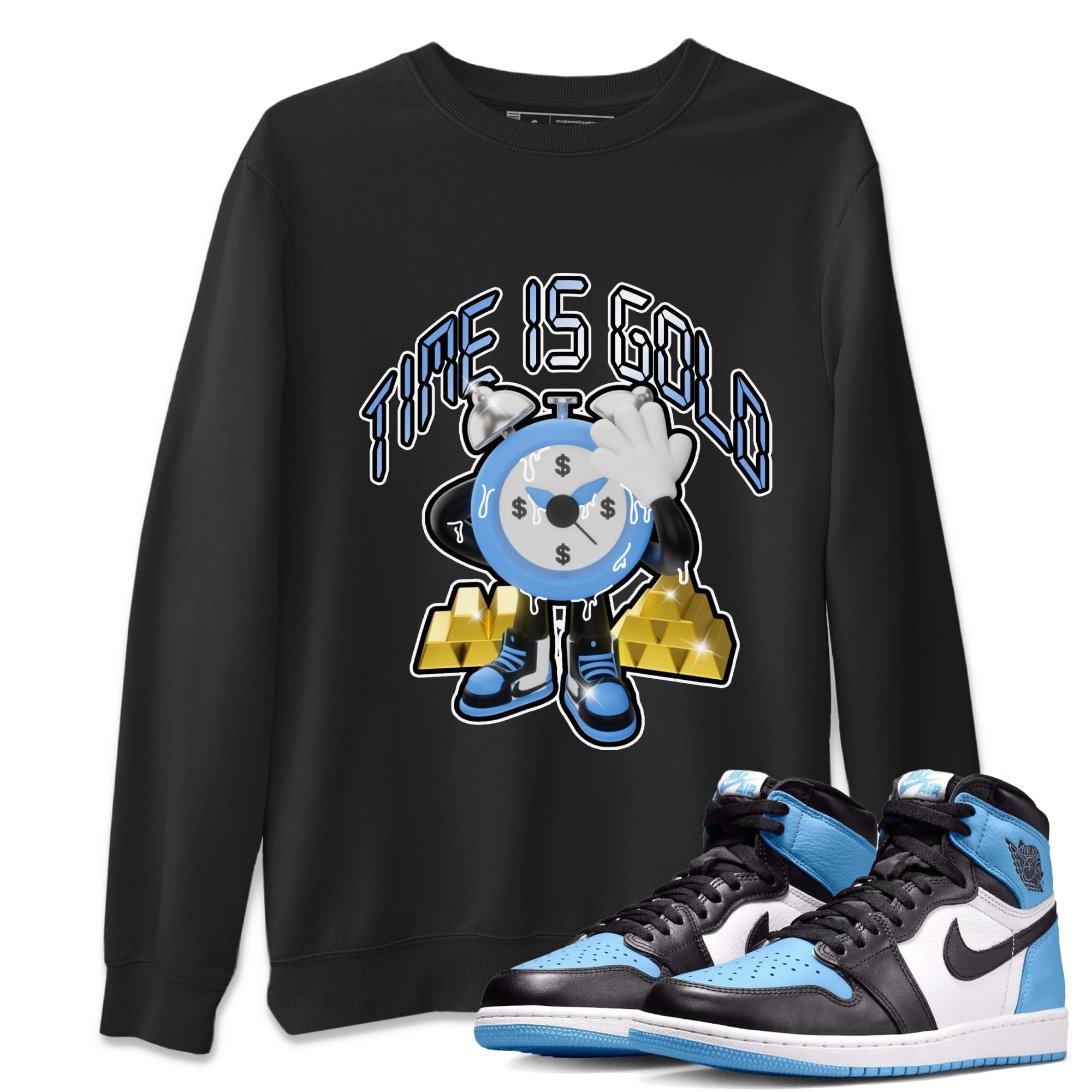 Time Is Gold snkmatch Tee - Air Jordan 1 UNC Toe