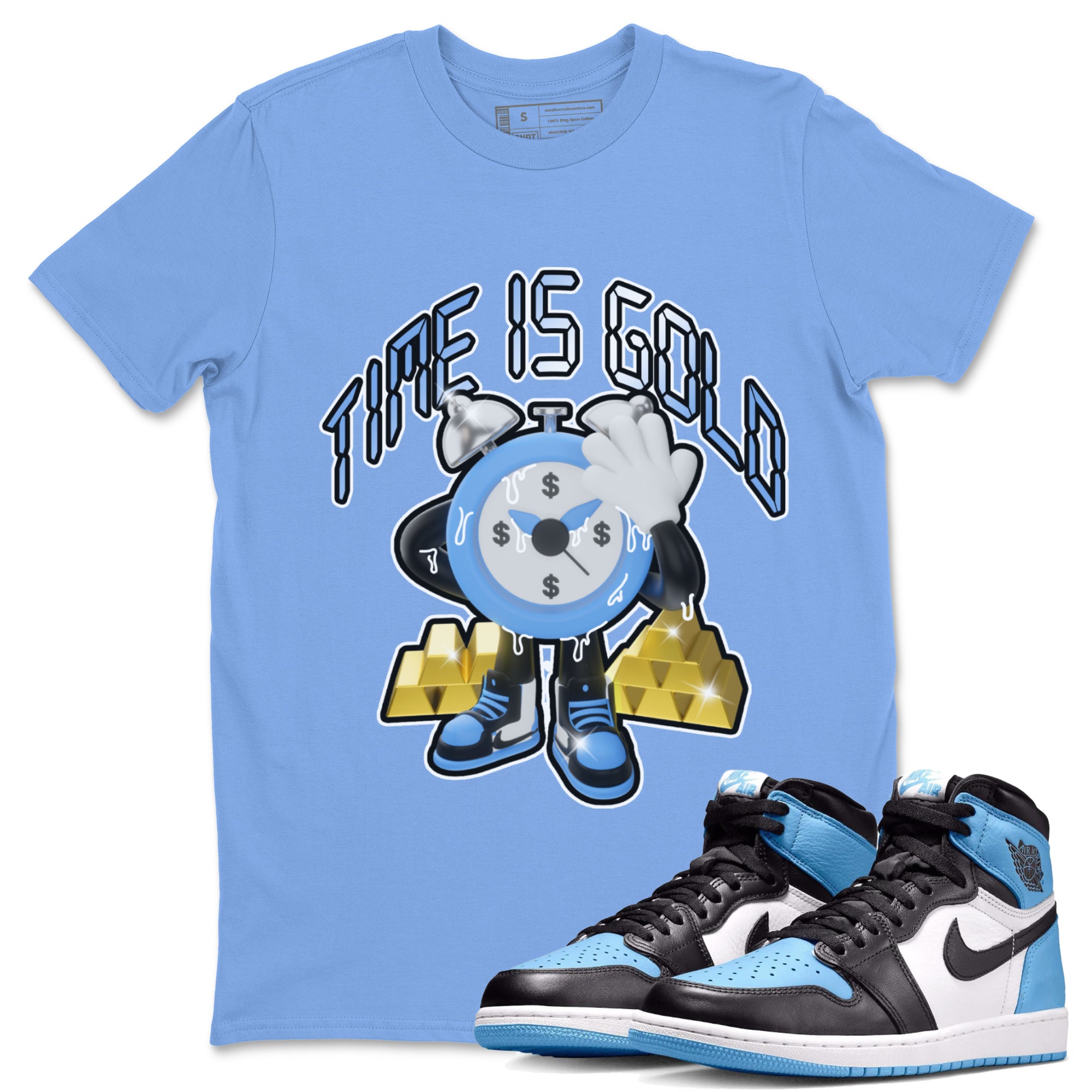 Time Is Gold snkmatch Tee - Air Jordan 1 UNC Toe