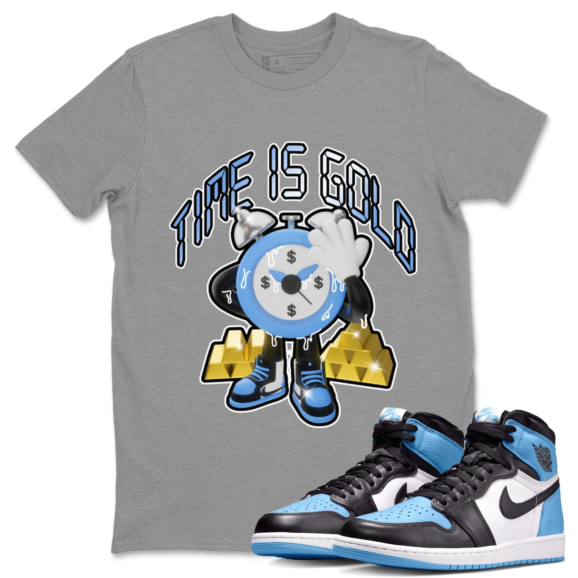 Time Is Gold snkmatch Tee - Air Jordan 1 UNC Toe