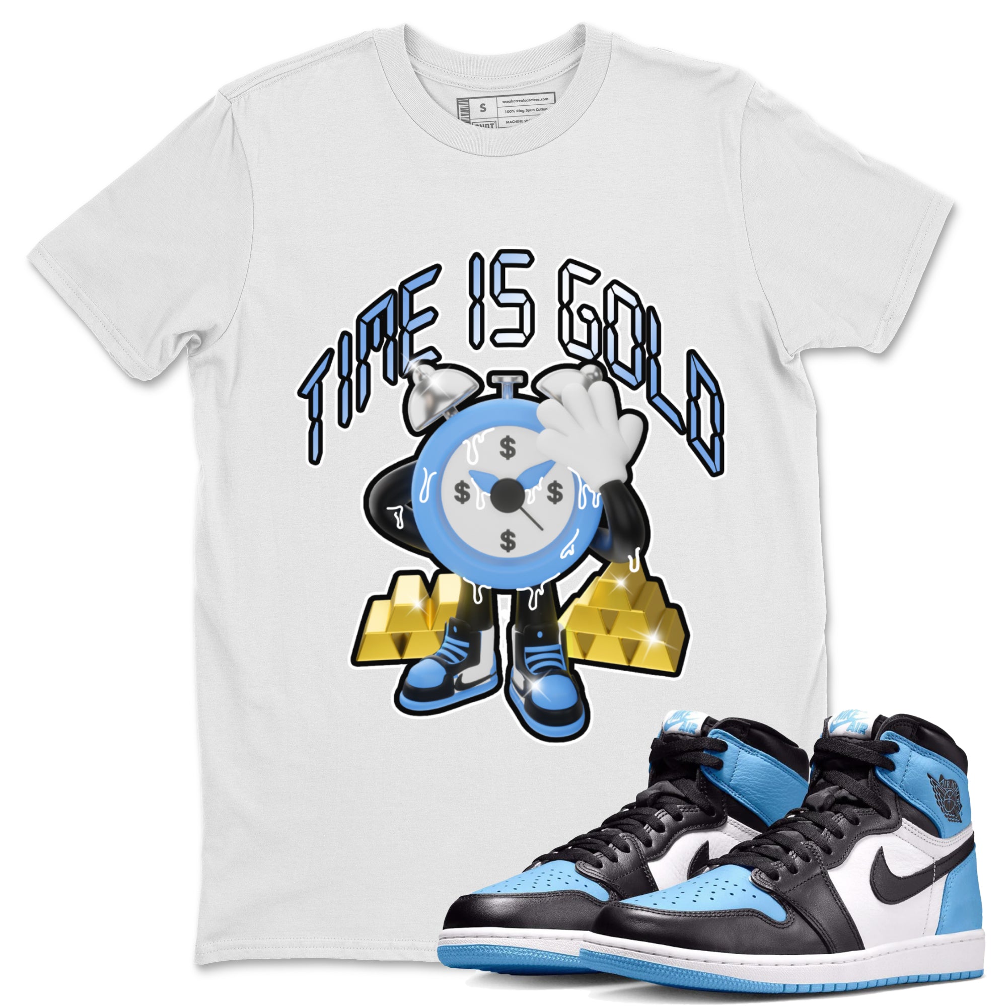 Time Is Gold snkmatch Tee - Air Jordan 1 UNC Toe