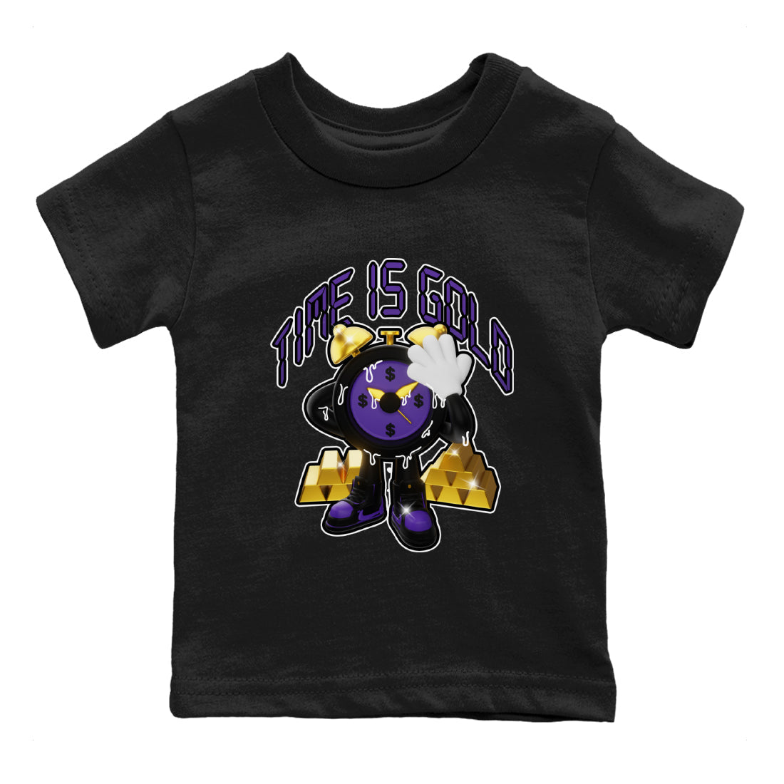 Time Is Gold snkmatch Tee Kids - Air Jordan 12 Field Purple