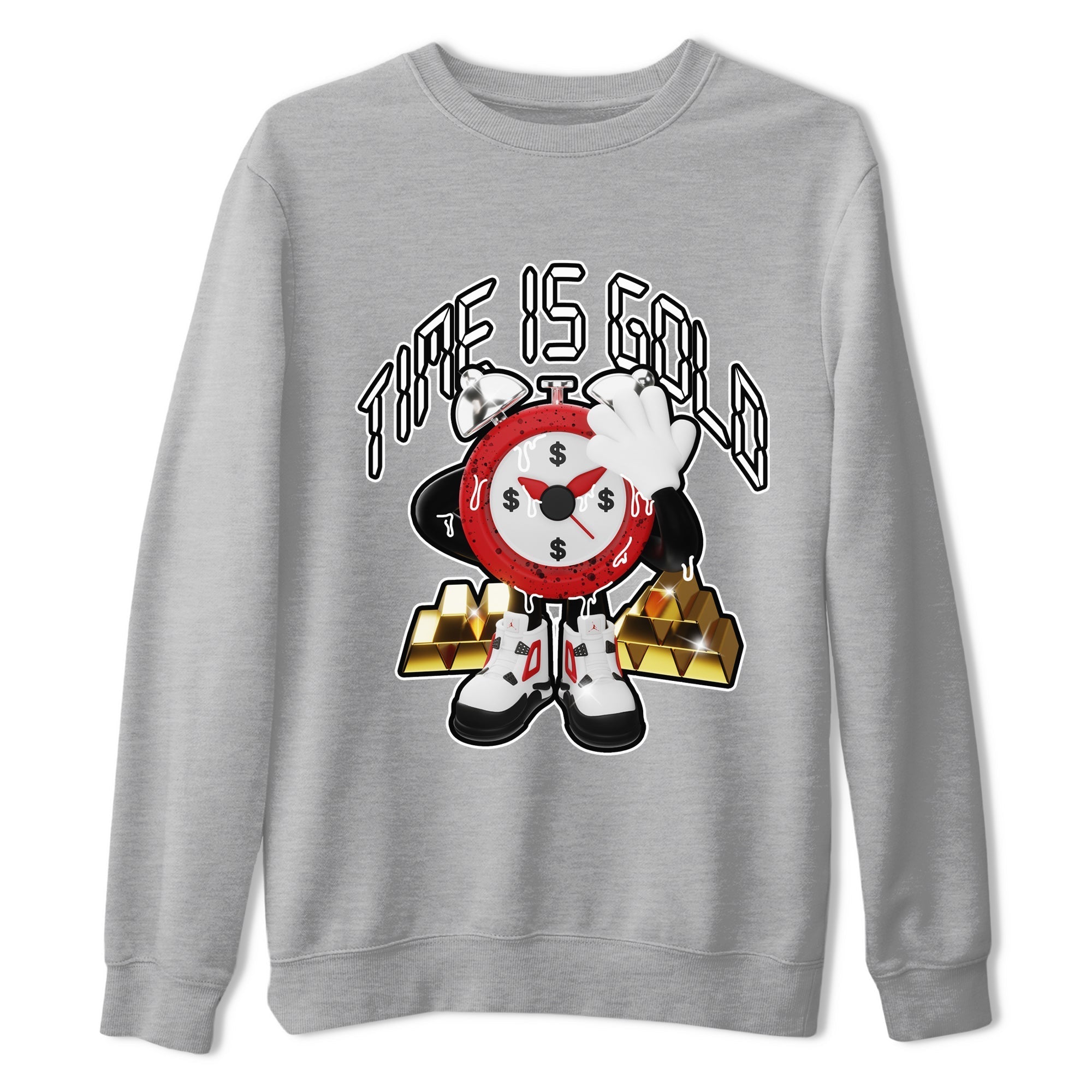 Time Is Gold snkmatch Tee - Air Jordan 4 Red Cement