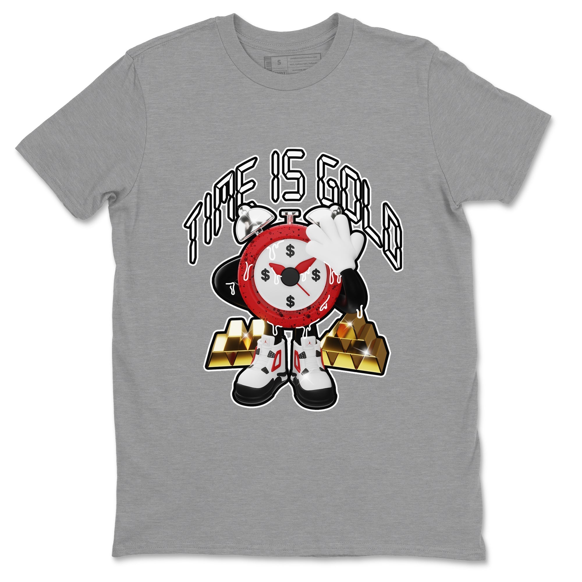 Time Is Gold snkmatch Tee - Air Jordan 4 Red Cement