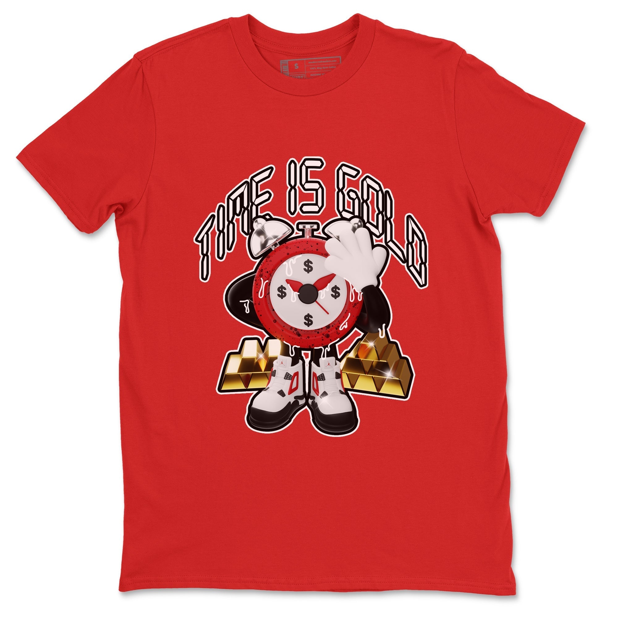 Time Is Gold snkmatch Tee - Air Jordan 4 Red Cement