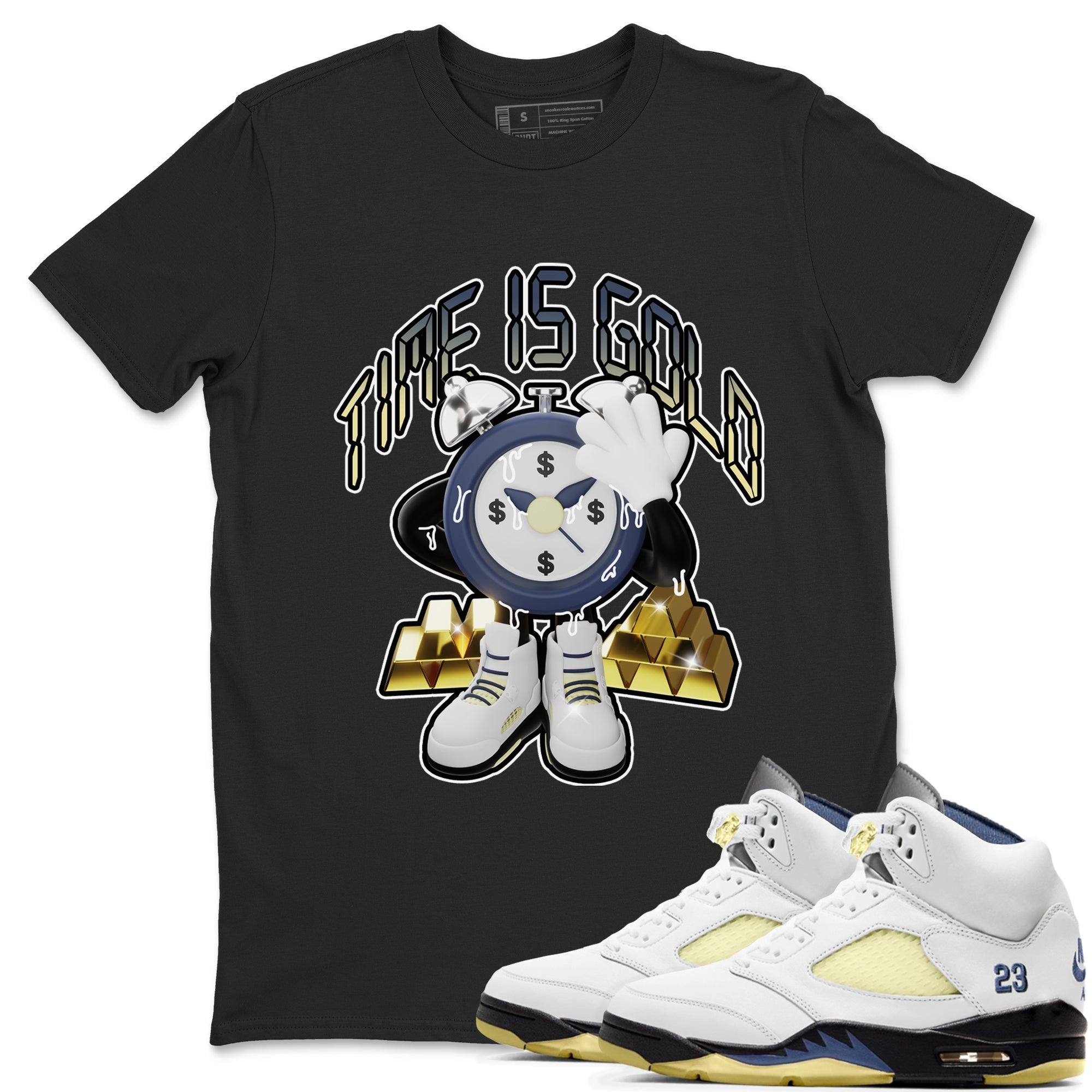 Time Is Gold snkmatch Tee - Air Jordan 5 A Ma Maniere x Photon Dust