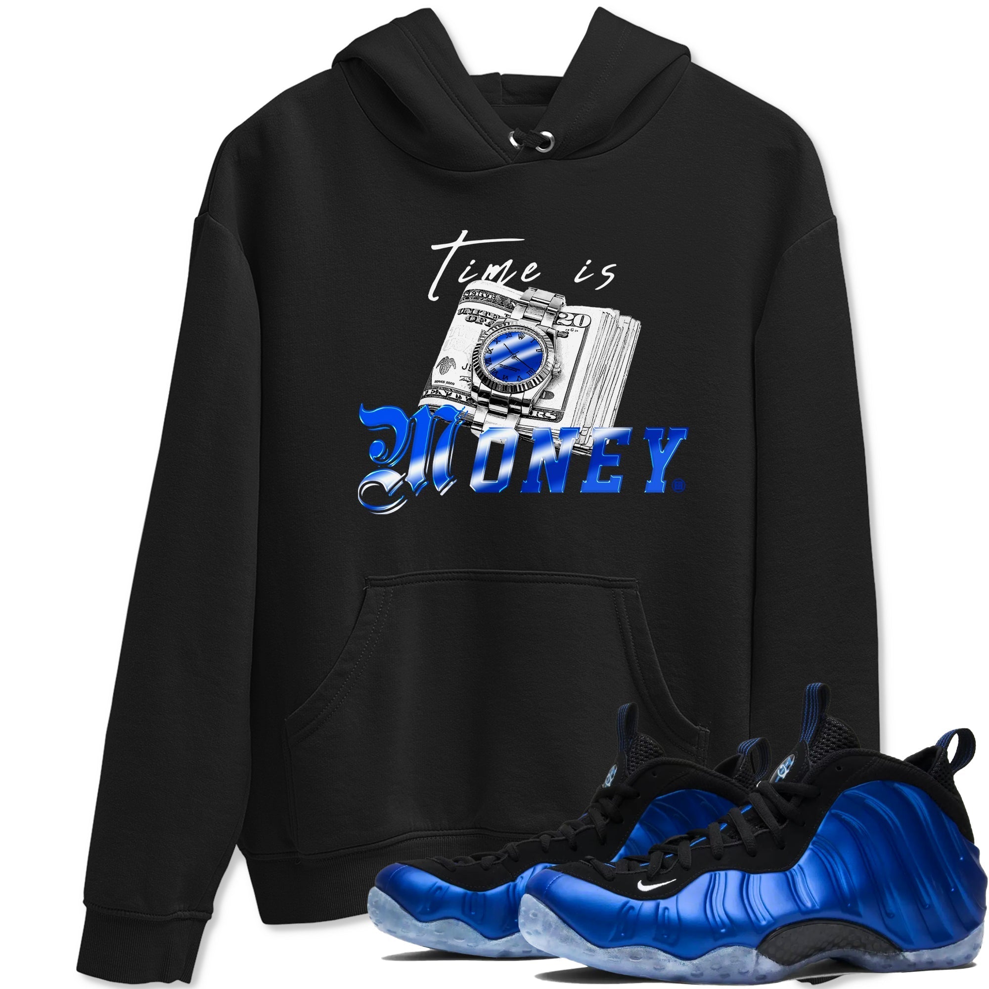 Time Is Money snkmatch Tees - Air Foamposite One Royal