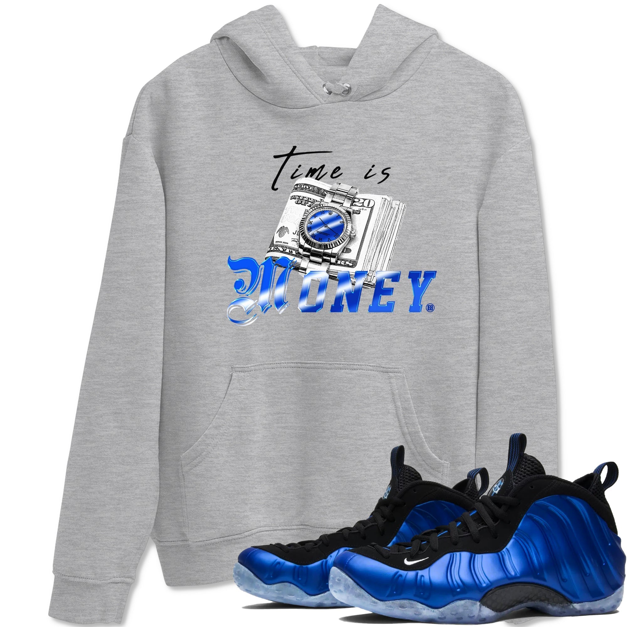 Time Is Money snkmatch Tees - Air Foamposite One Royal