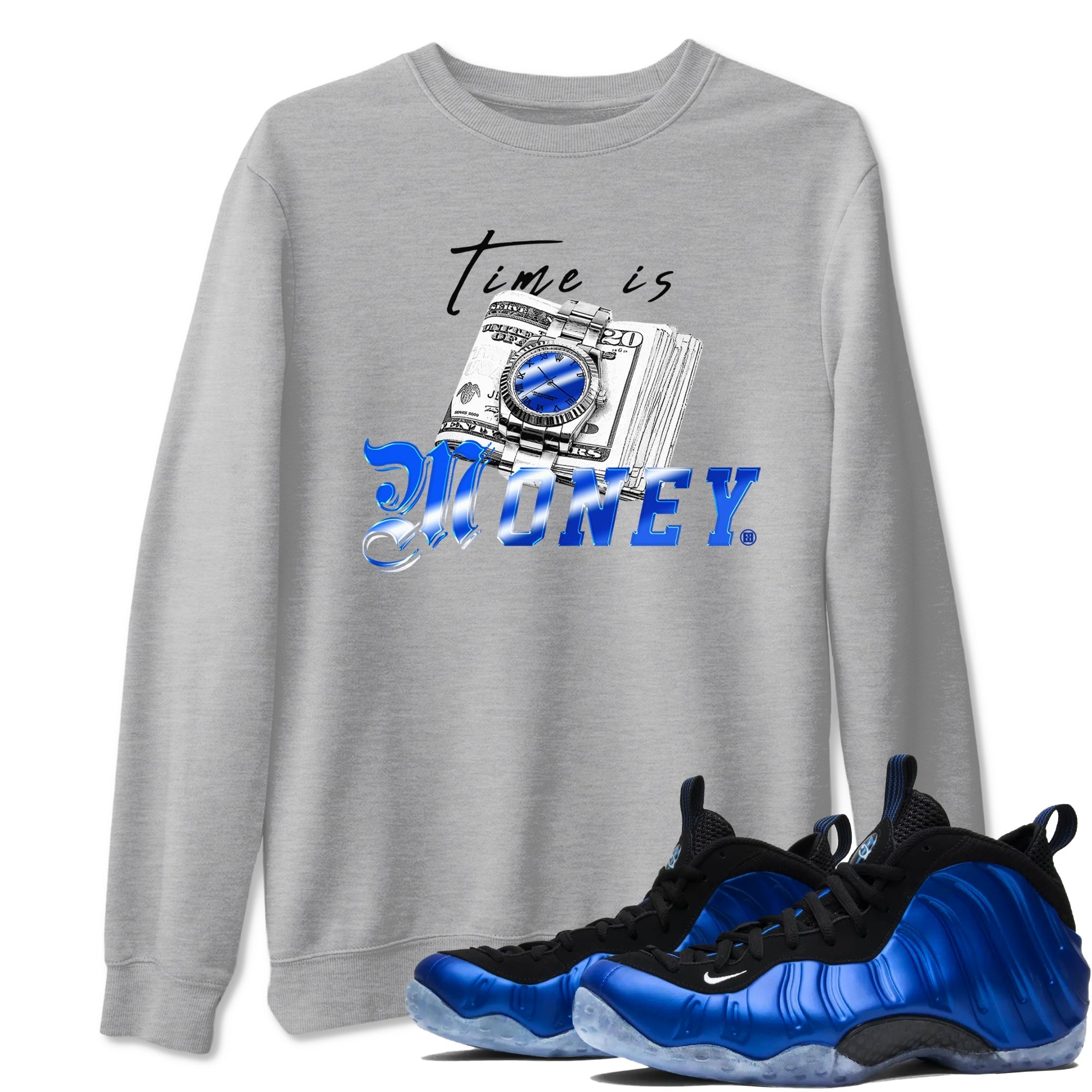 Time Is Money snkmatch Tees - Air Foamposite One Royal
