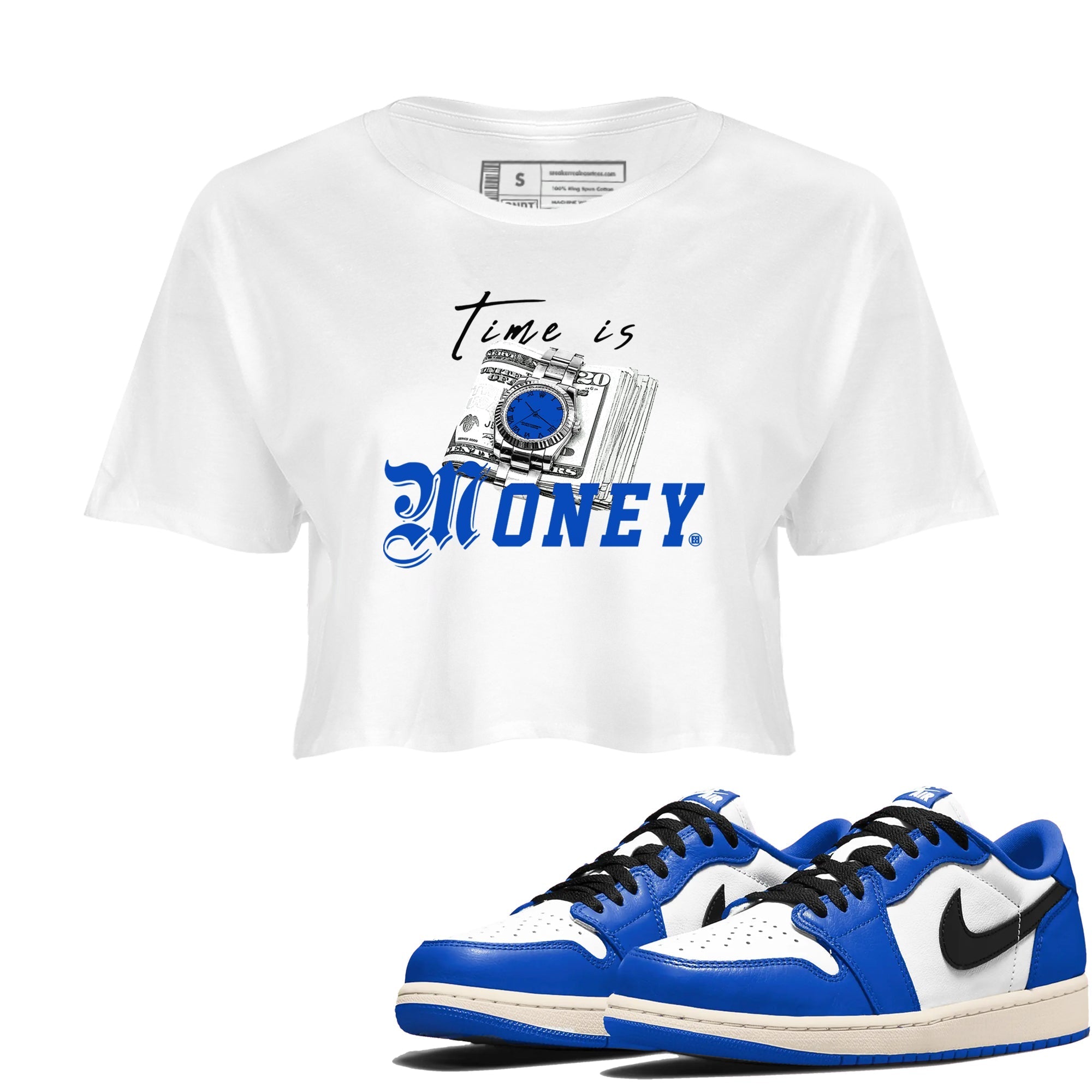Time Is Money snkmatch Women's Top - Air Jordan 1 Game Royal