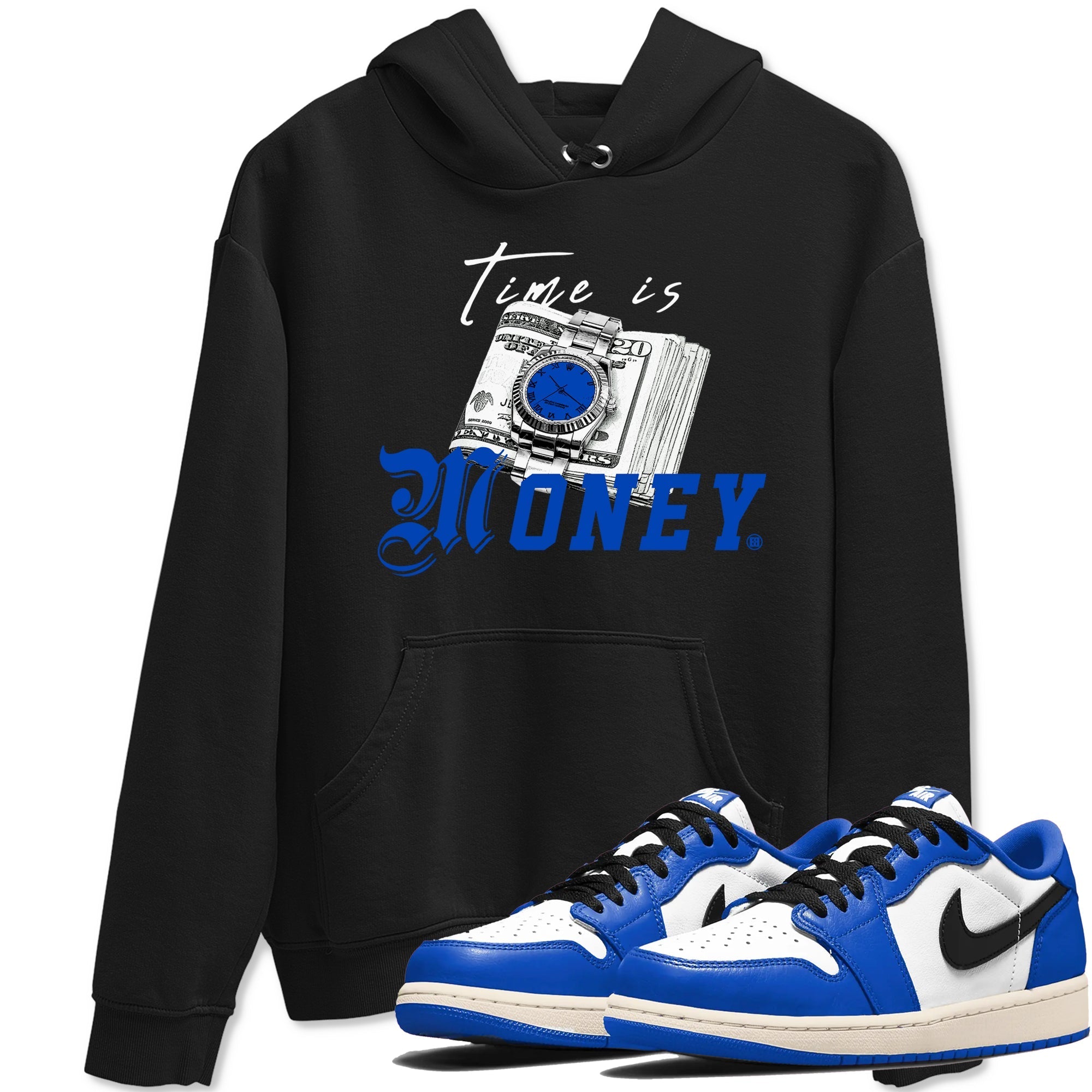Time Is Money snkmatch Tees - Air Jordan 1 Game Royal