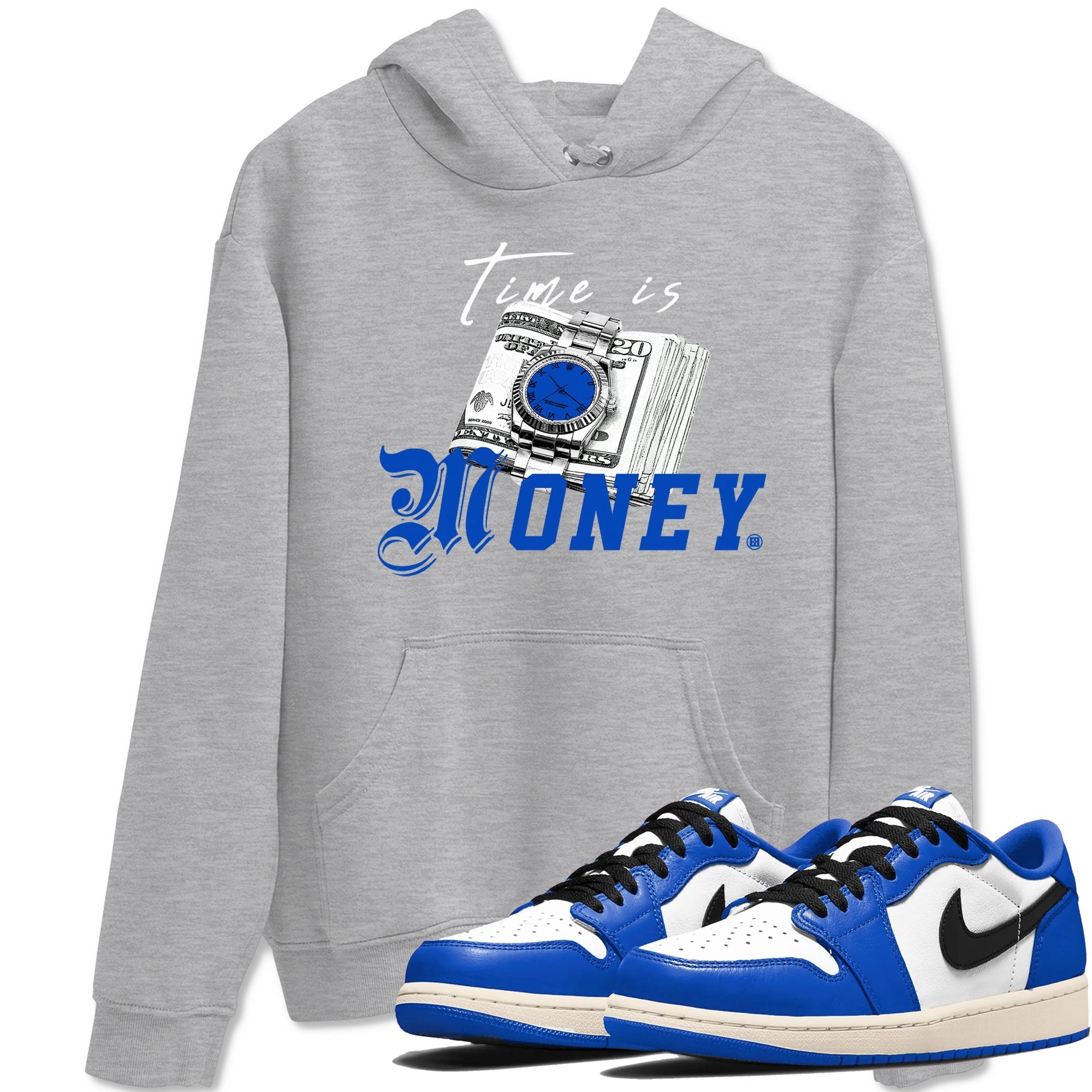 Time Is Money snkmatch Tees - Air Jordan 1 Game Royal