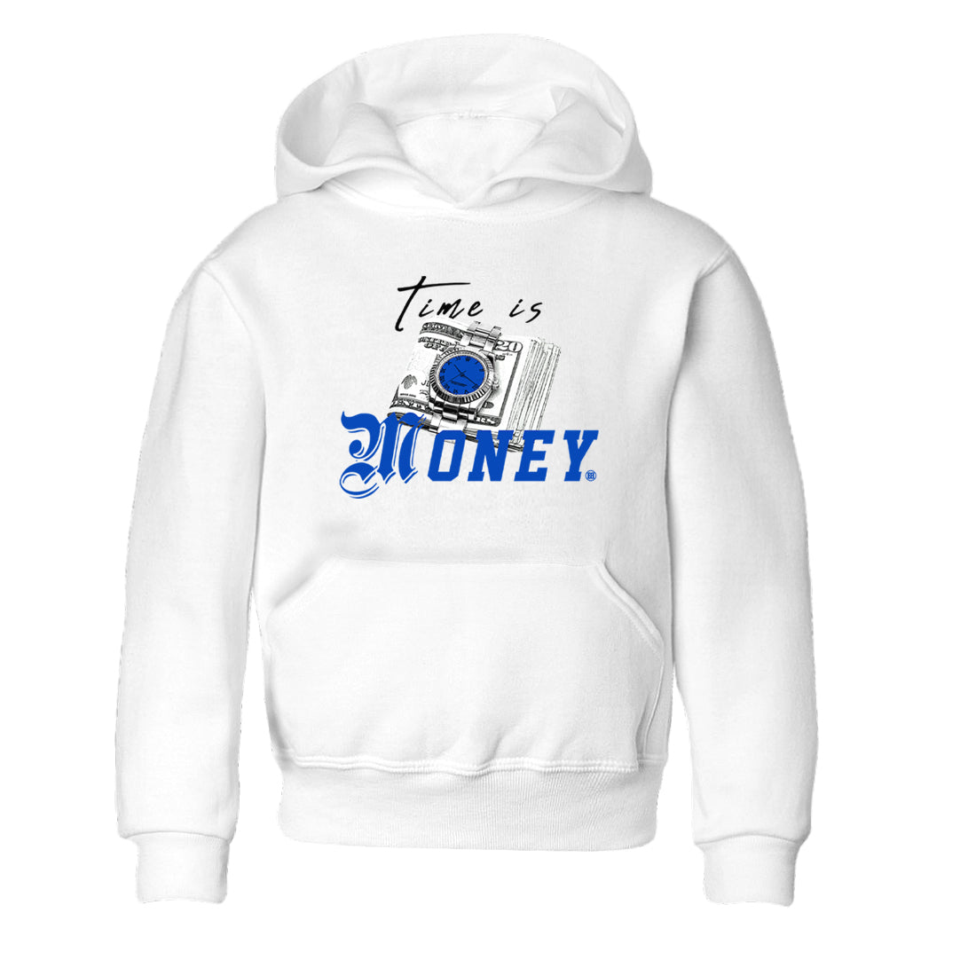 Time Is Money snkmatch Tees Kids - Air Jordan 1 Game Royal