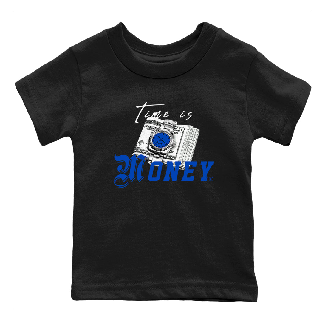 Time Is Money snkmatch Tees Kids - Air Jordan 1 Game Royal