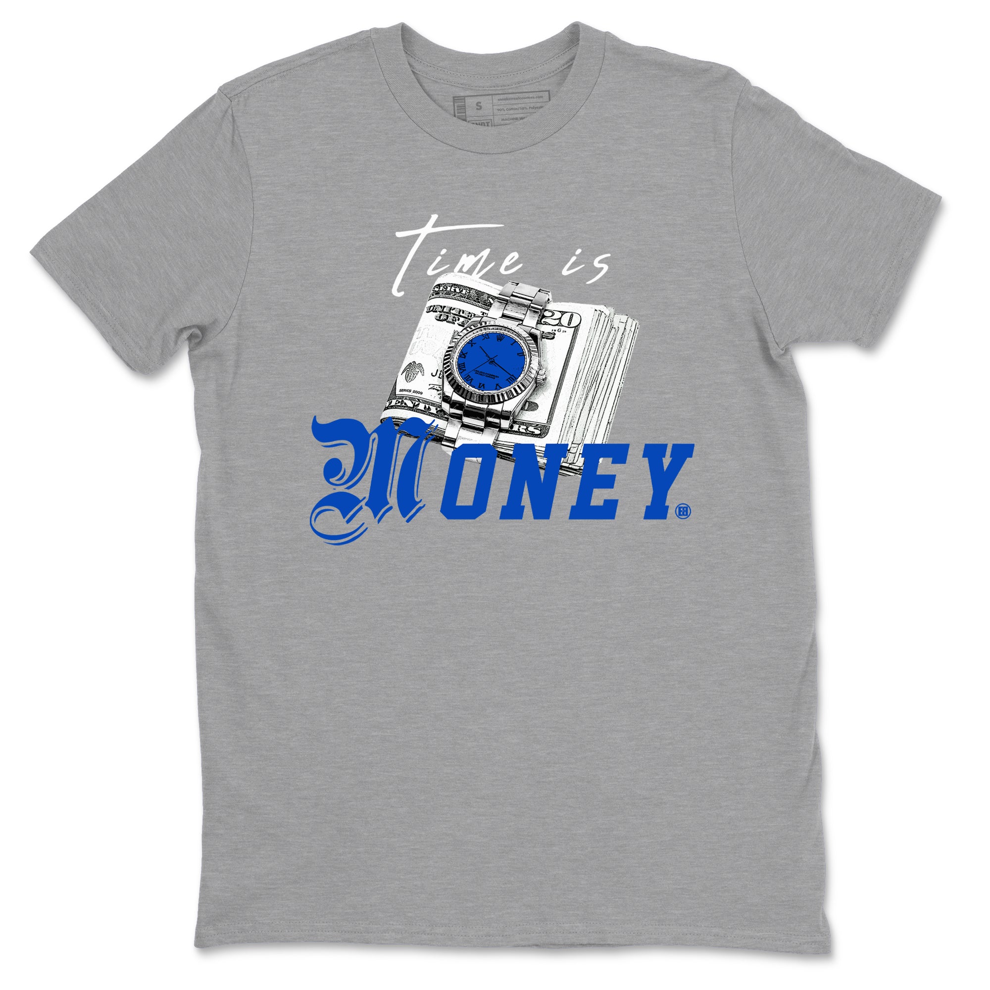 Time Is Money snkmatch Tees - Air Jordan 1 Game Royal