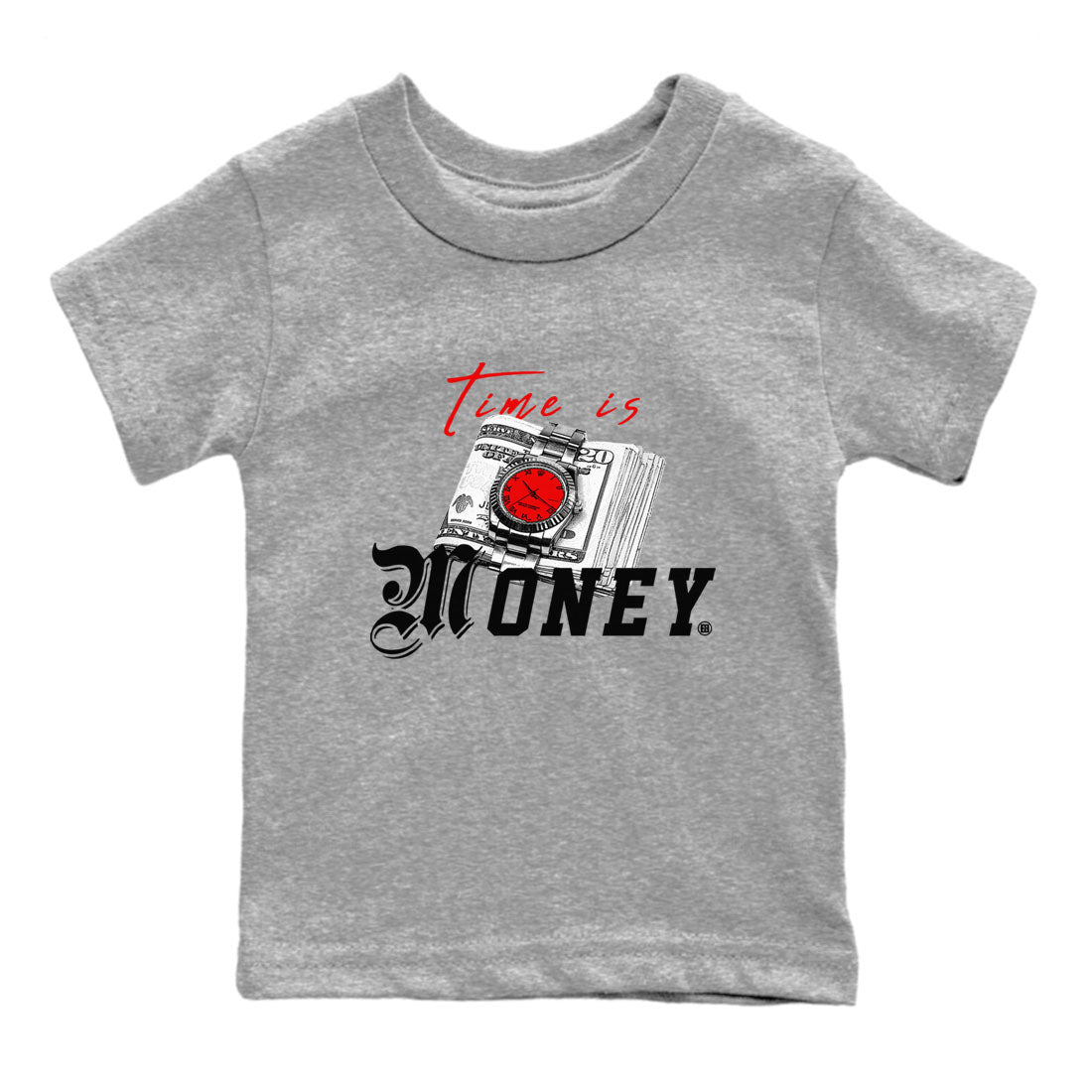 Time Is Money snkmatch Tees Kids - Air Jordan 4 Bred Reimagined