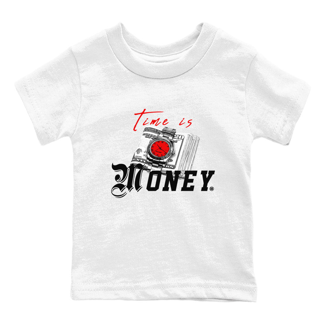 Time Is Money snkmatch Tees Kids - Air Jordan 4 Bred Reimagined