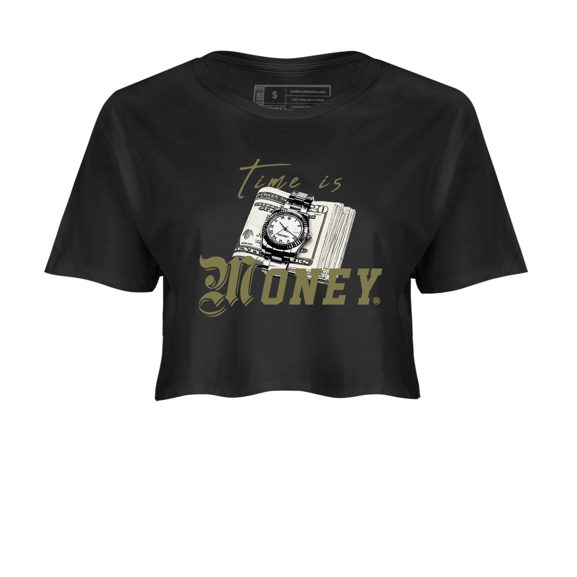 Time Is Money snkmatch Women's Top - Air Jordan 4 Medium Olive