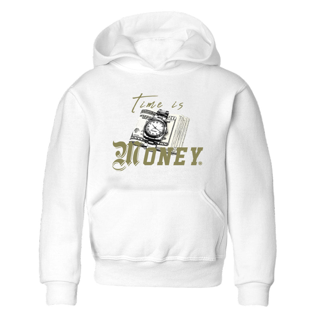 Time Is Money snkmatch Tee Kids - Air Jordan 4 Medium Olive