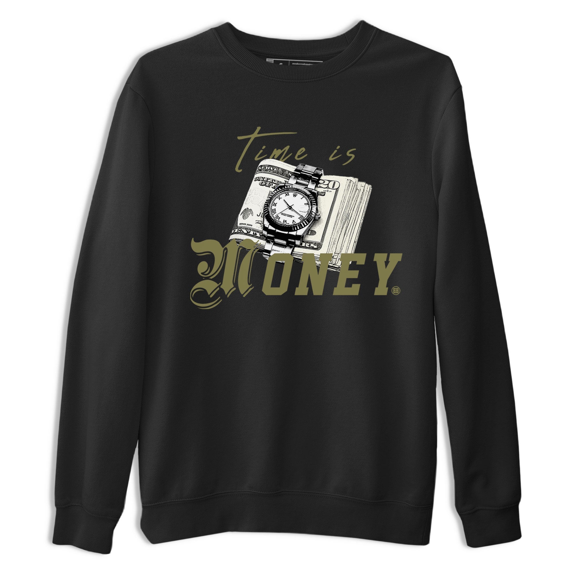 Time Is Money snkmatch Tee - Air Jordan 4 Medium Olive