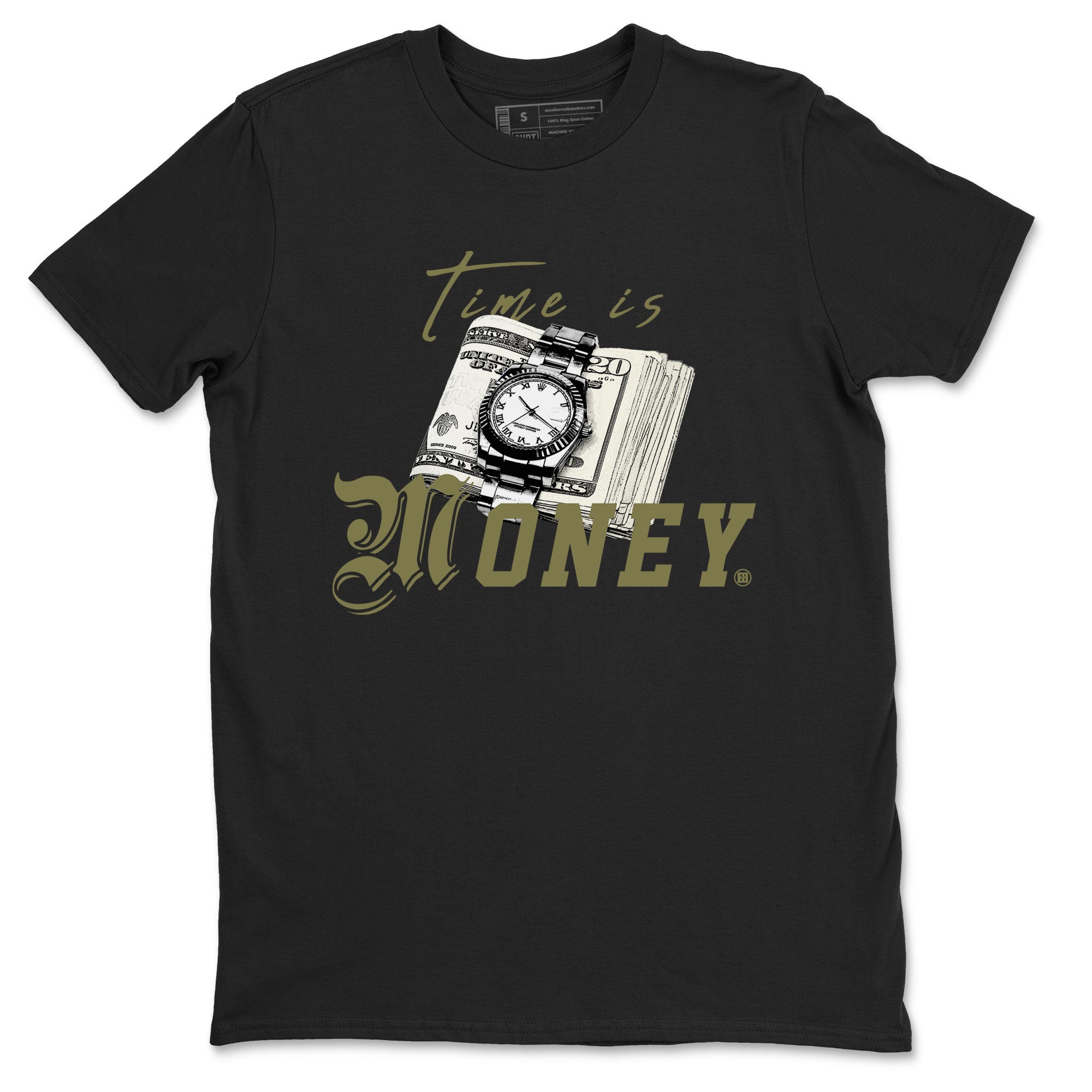 Time Is Money snkmatch Tee - Air Jordan 4 Medium Olive