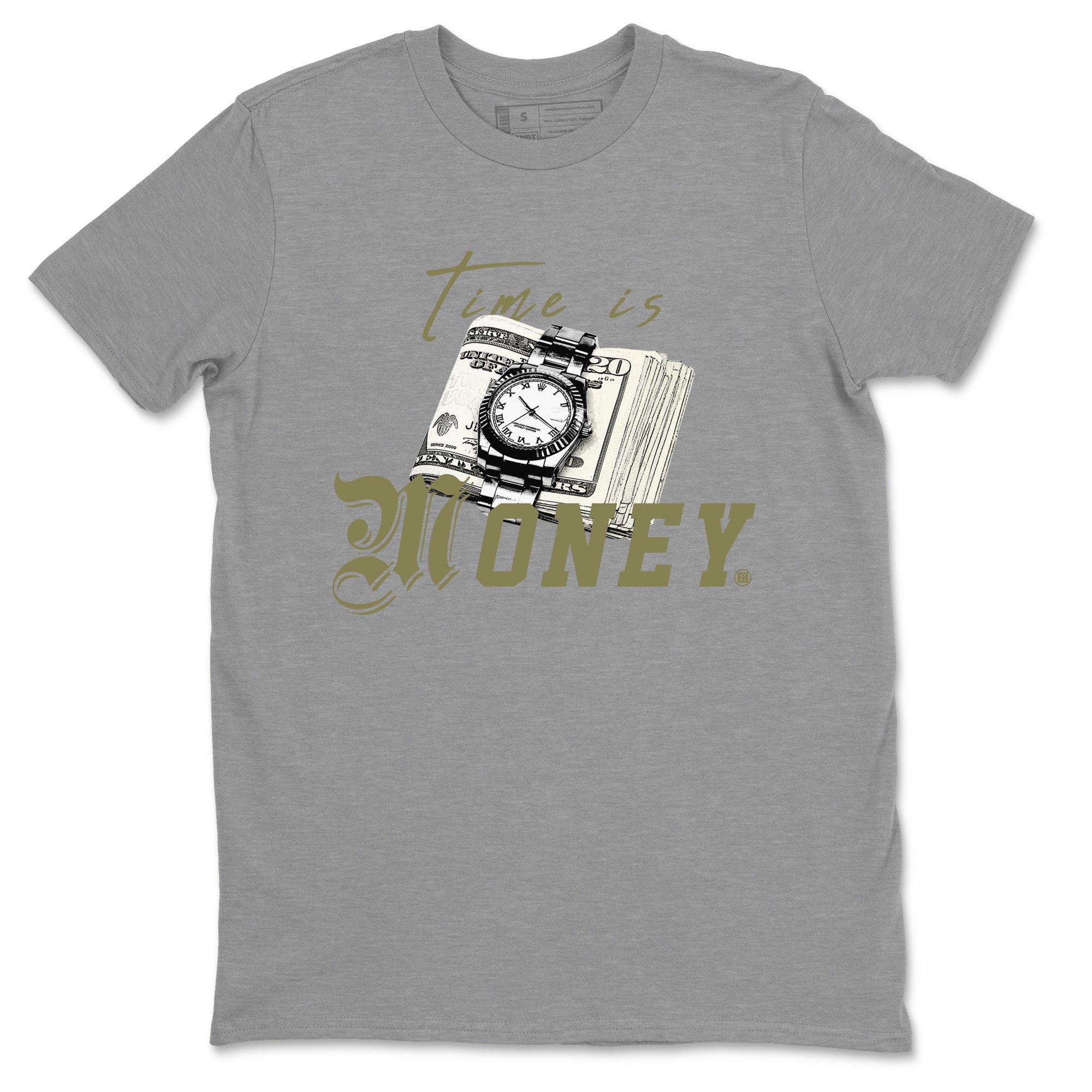 Time Is Money snkmatch Tee - Air Jordan 4 Medium Olive