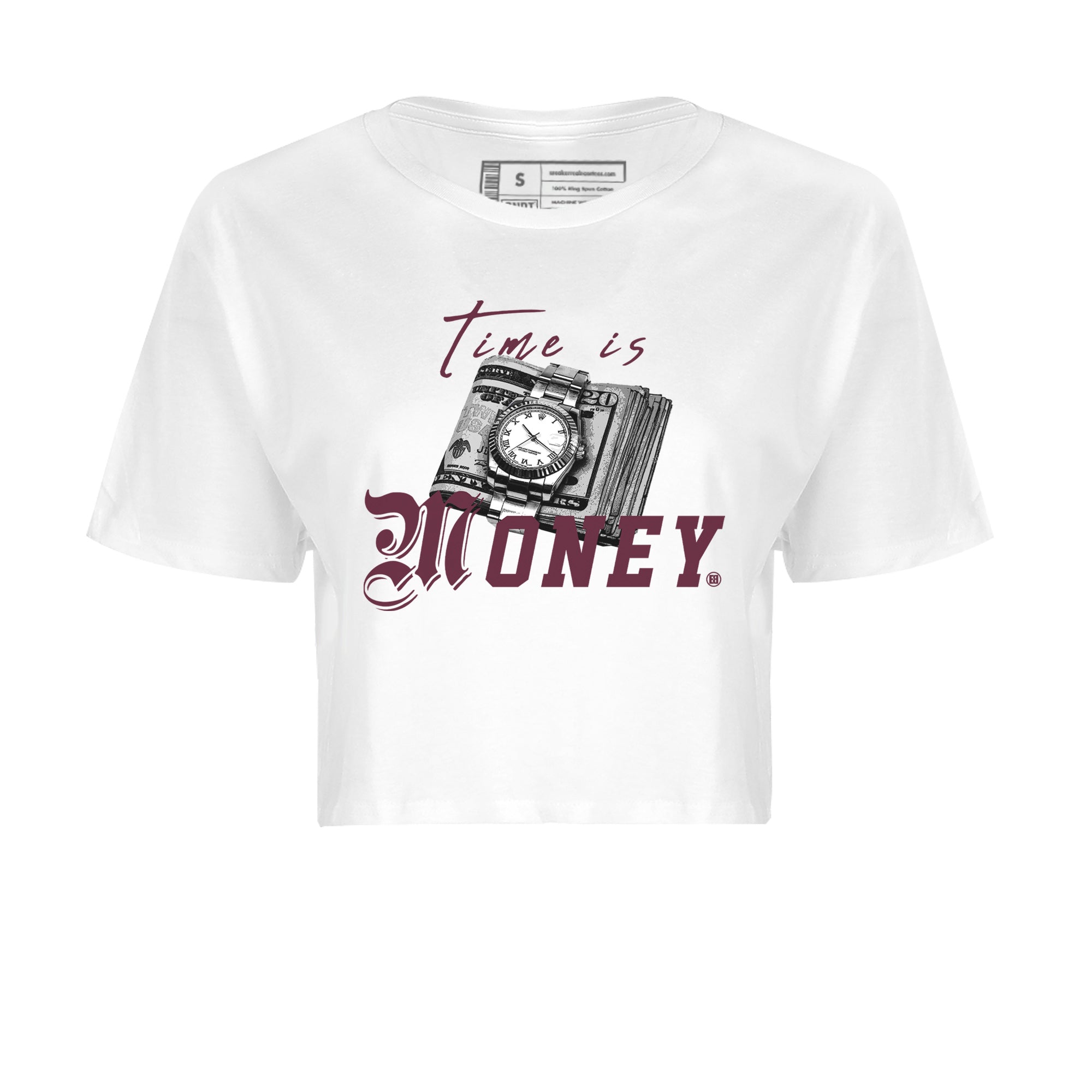 Time Is Money Women's Tops - Air Jordan 5 Burgundy