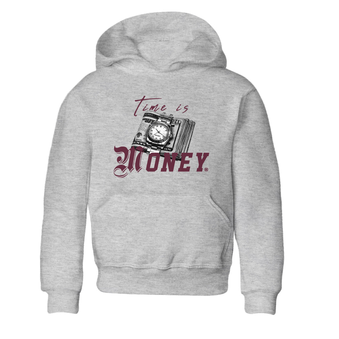 Time Is Money Kids Tops - Air Jordan 5 Burgundy
