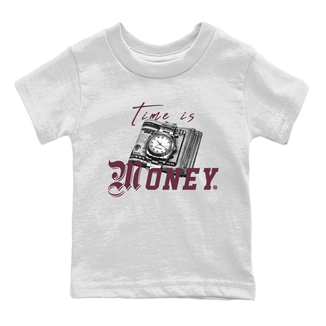 Time Is Money Kids Tops - Air Jordan 5 Burgundy