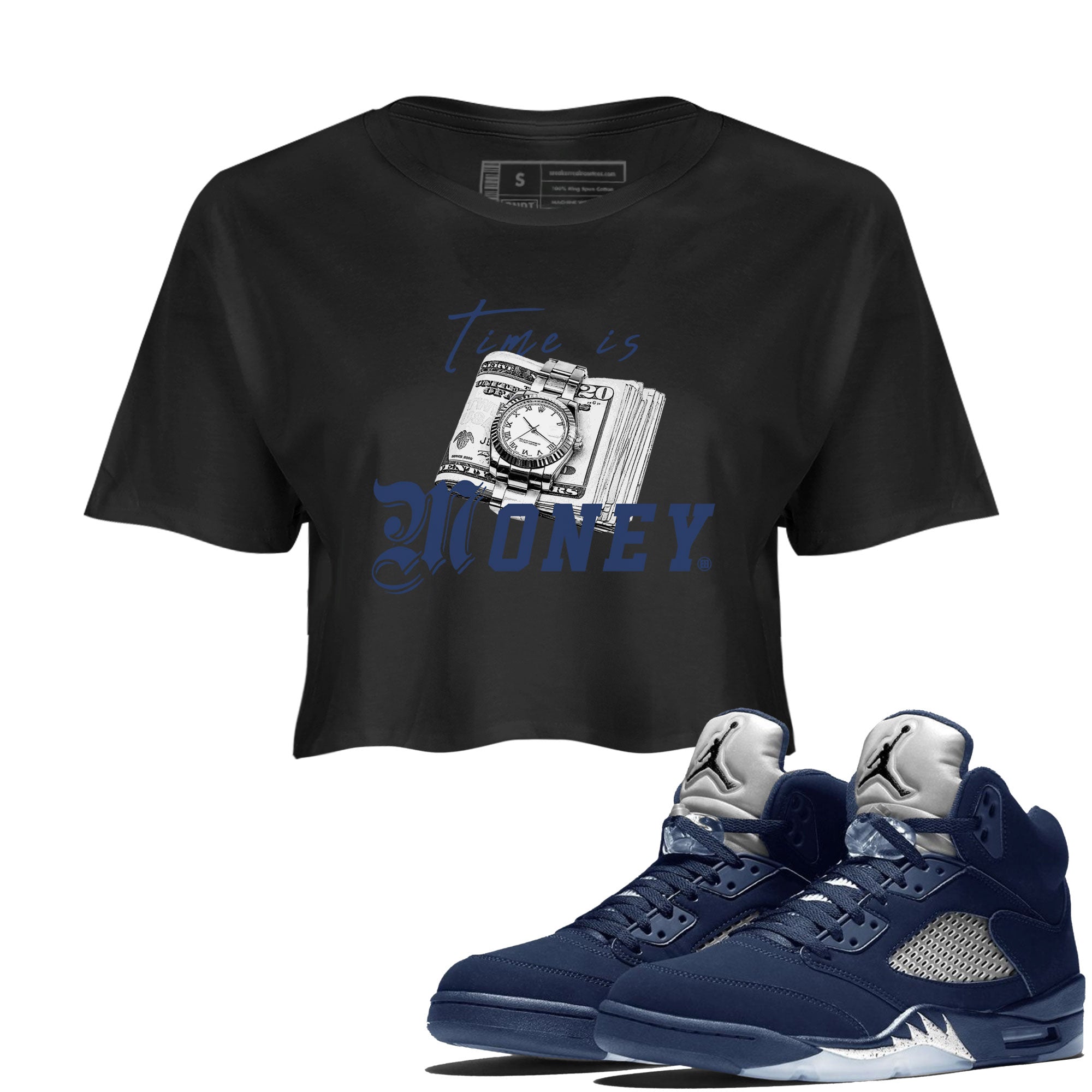 Time Is Money snkmatch Women's Top - Air Jordan 5 Georgetown
