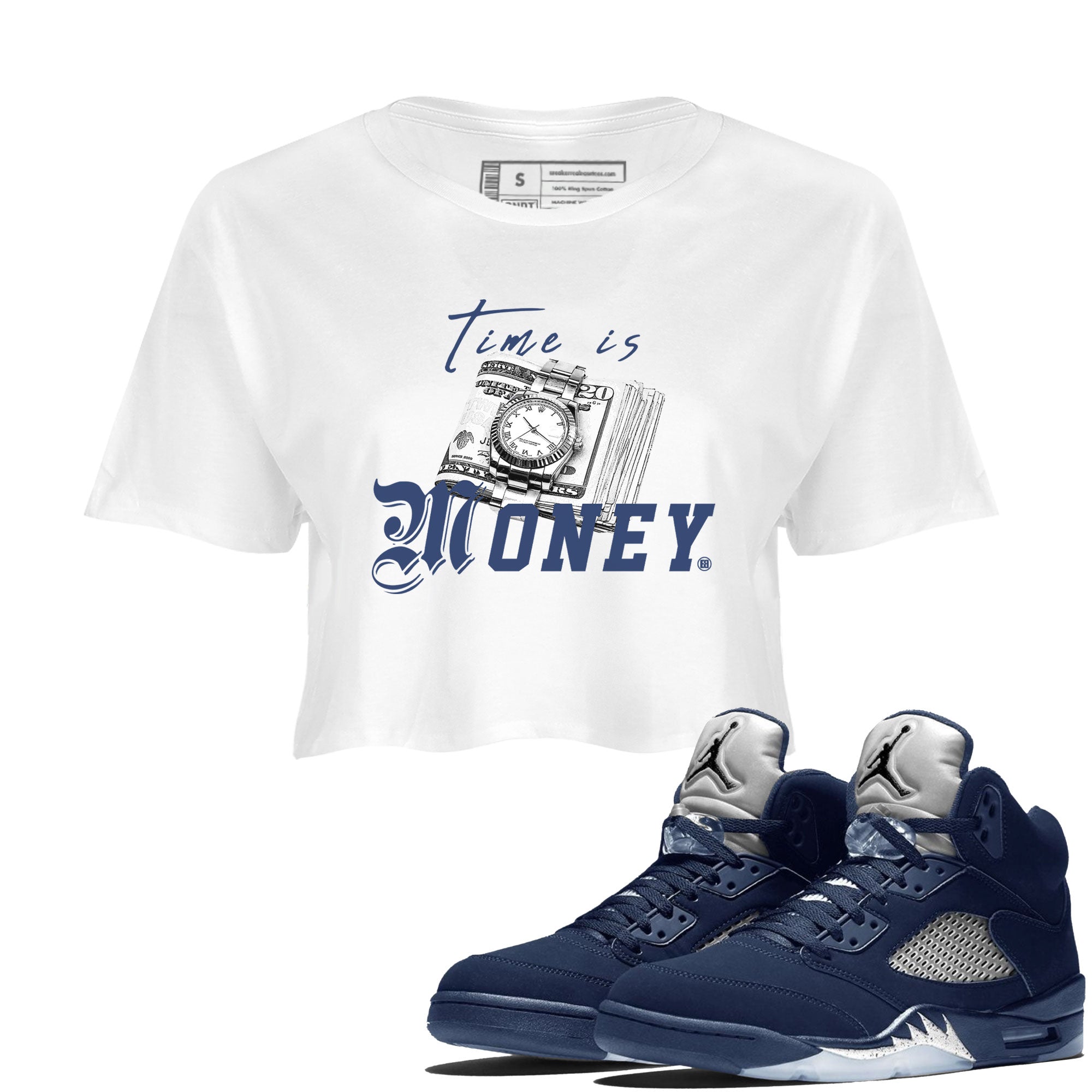 Time Is Money snkmatch Women's Top - Air Jordan 5 Georgetown