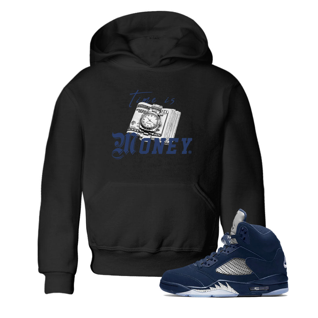Time Is Money snkmatch Tee Kids - Air Jordan 5 Georgetown