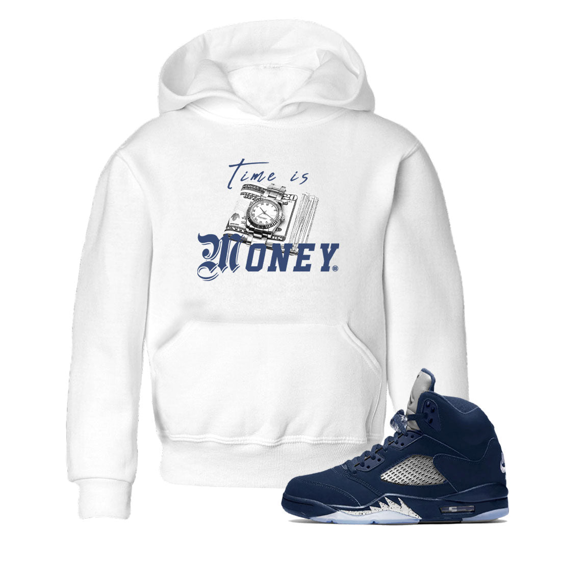 Time Is Money snkmatch Tee Kids - Air Jordan 5 Georgetown