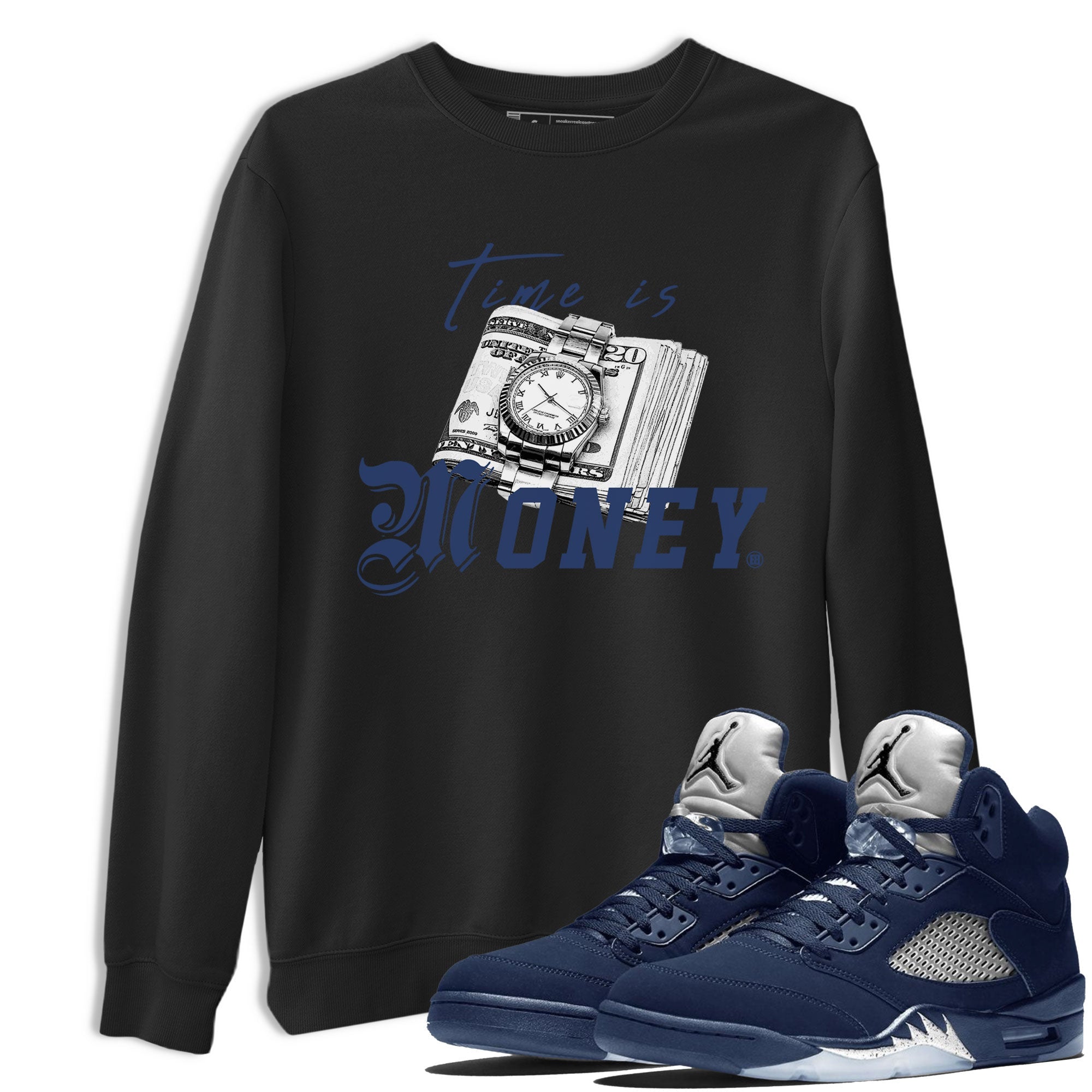 Time Is Money snkmatch Tee - Air Jordan 5 Georgetown