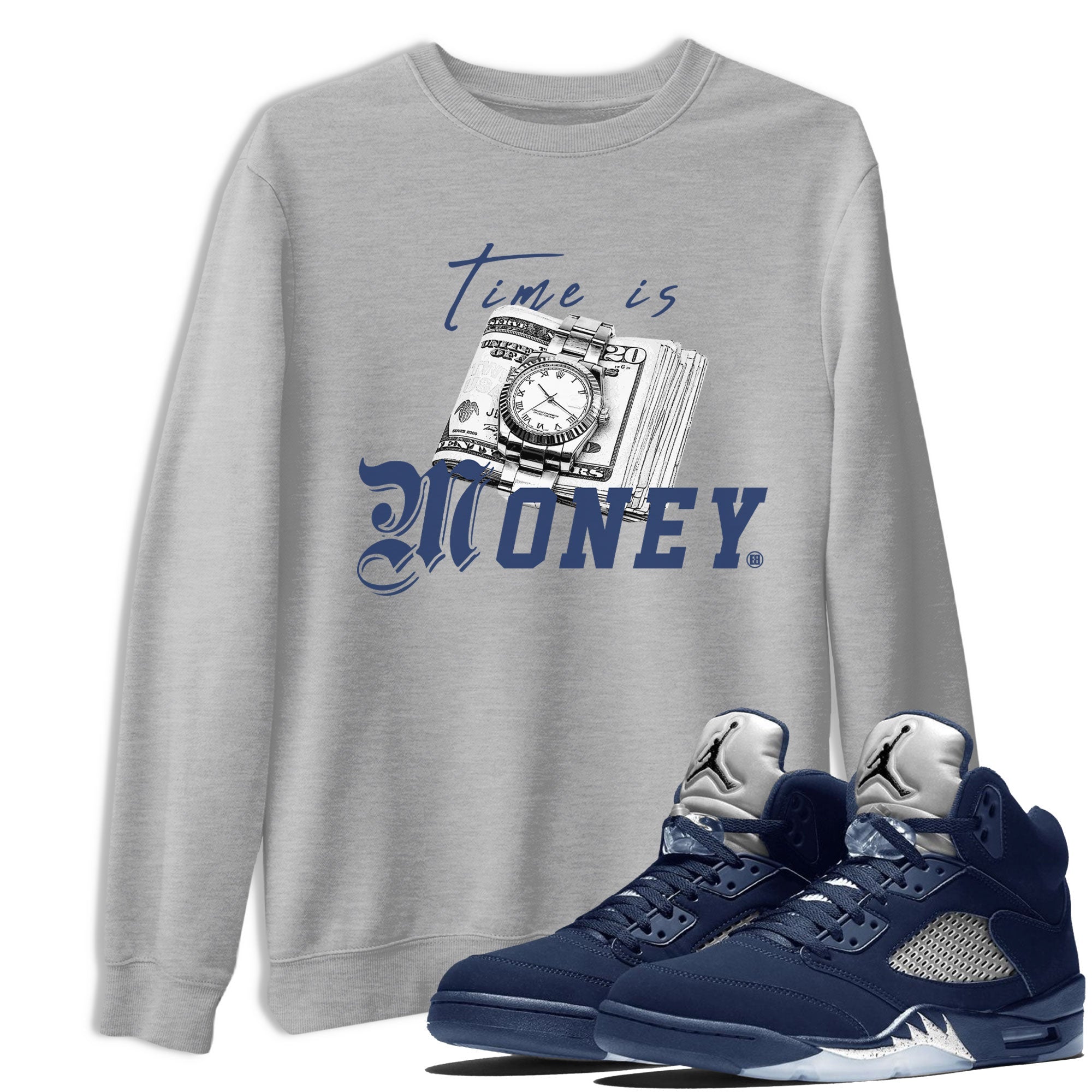 Time Is Money snkmatch Tee - Air Jordan 5 Georgetown