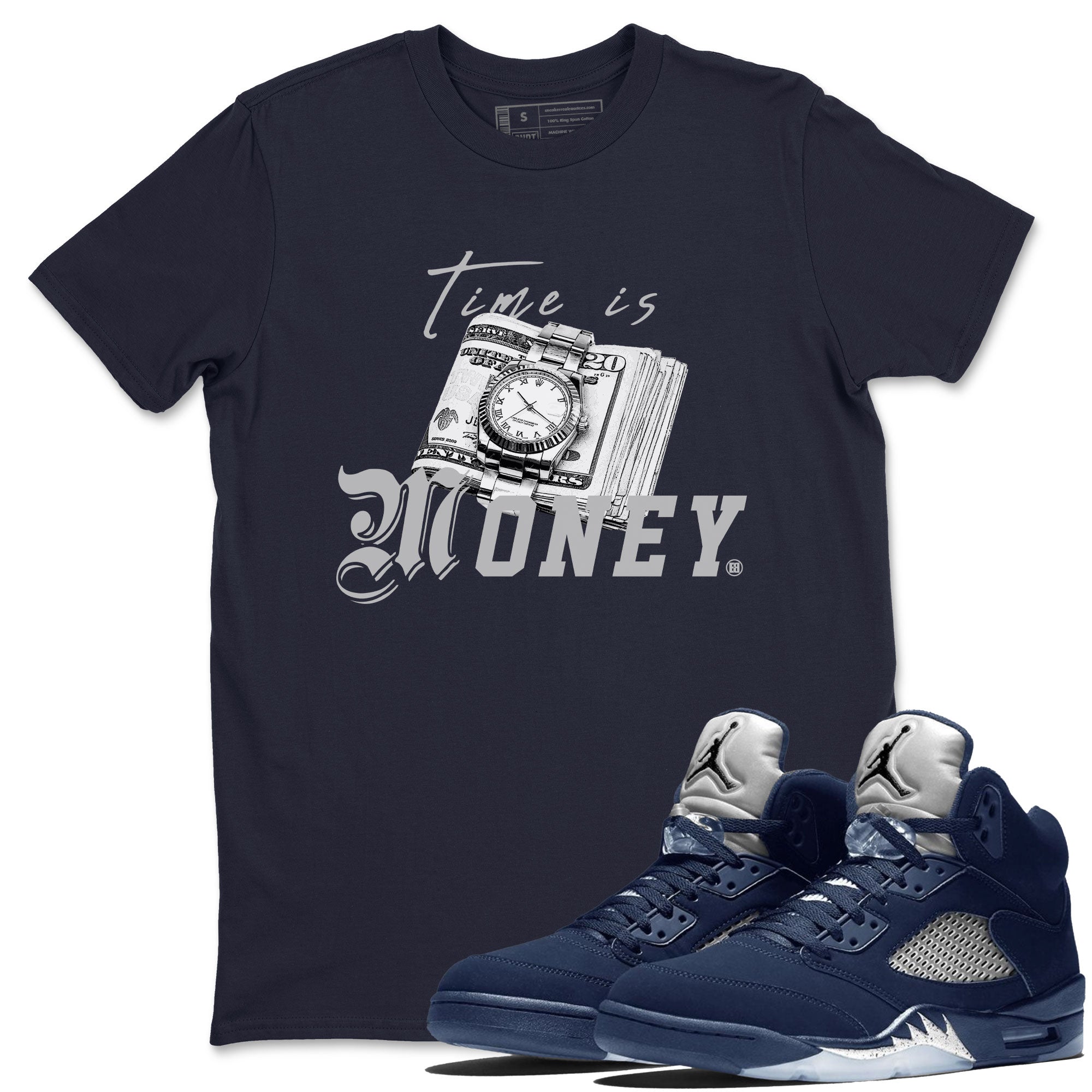Time Is Money snkmatch Tee - Air Jordan 5 Georgetown