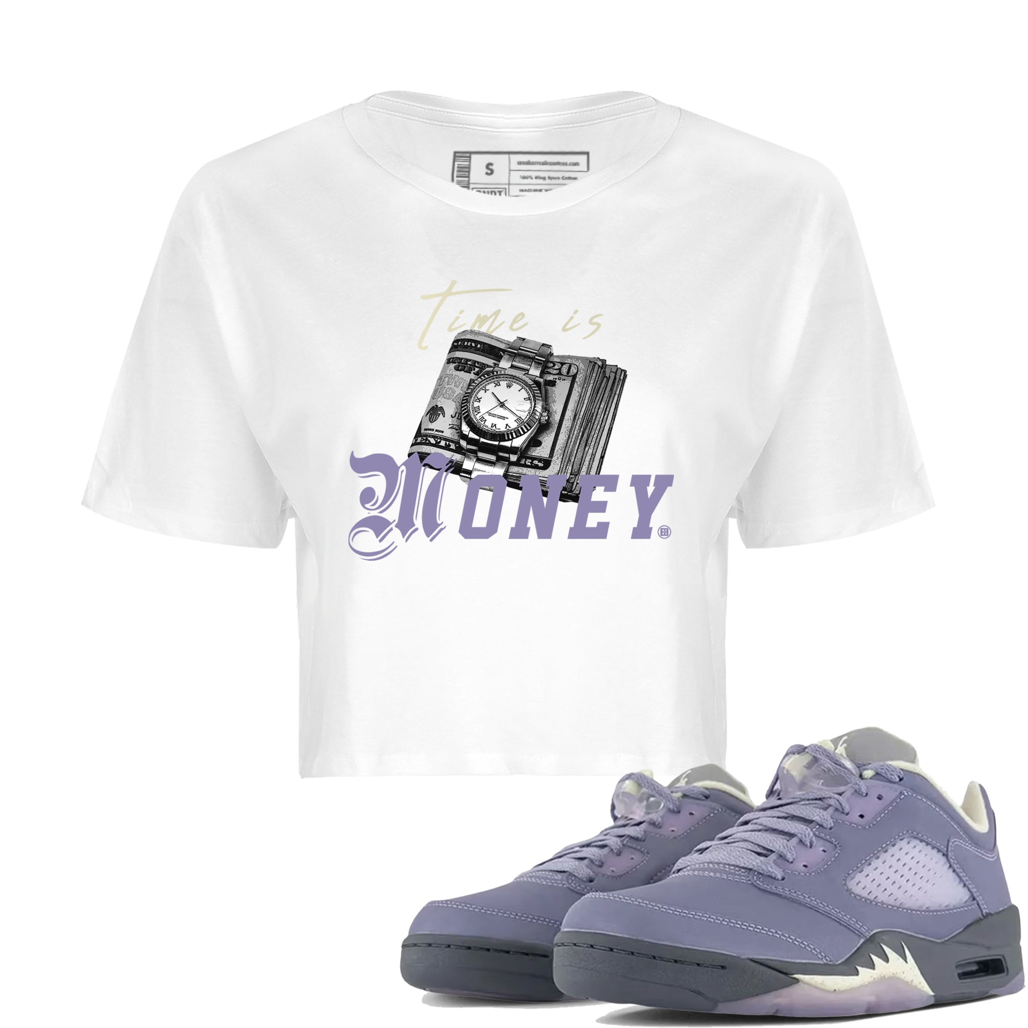 Time Is Money Women's Tops - Air Jordan 5 Indigo Haze