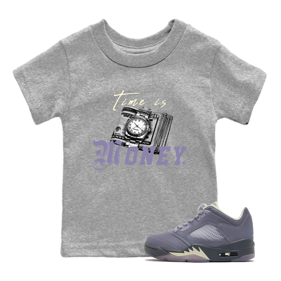 Time Is Money Kids Tops - Air Jordan 5 Indigo Haze