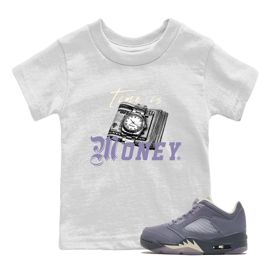 Time Is Money Kids Tops - Air Jordan 5 Indigo Haze