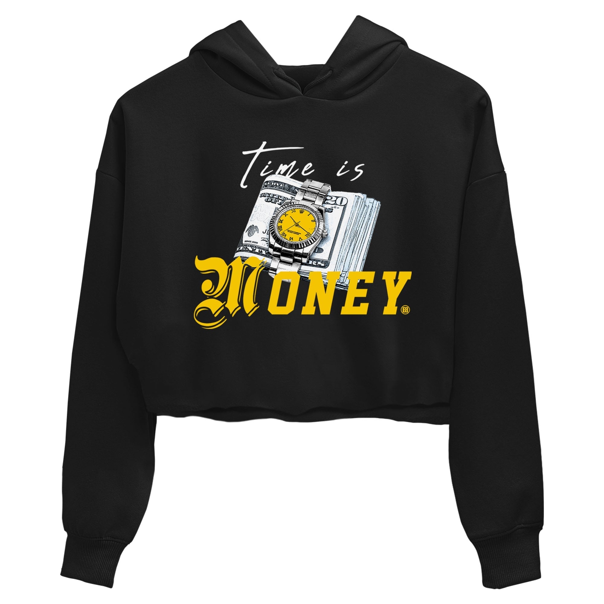 Time Is Money snkmatch Tees Crop Top - Air Jordan 6 Yellow Ochre