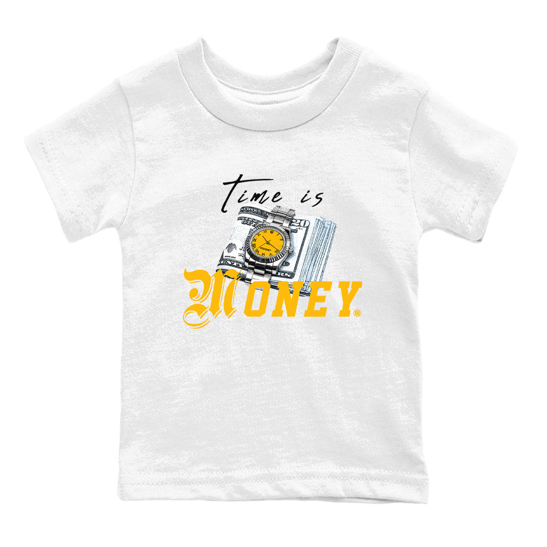 Time Is Money snkmatch Tees Kids - Air Jordan 6 Yellow Ochre